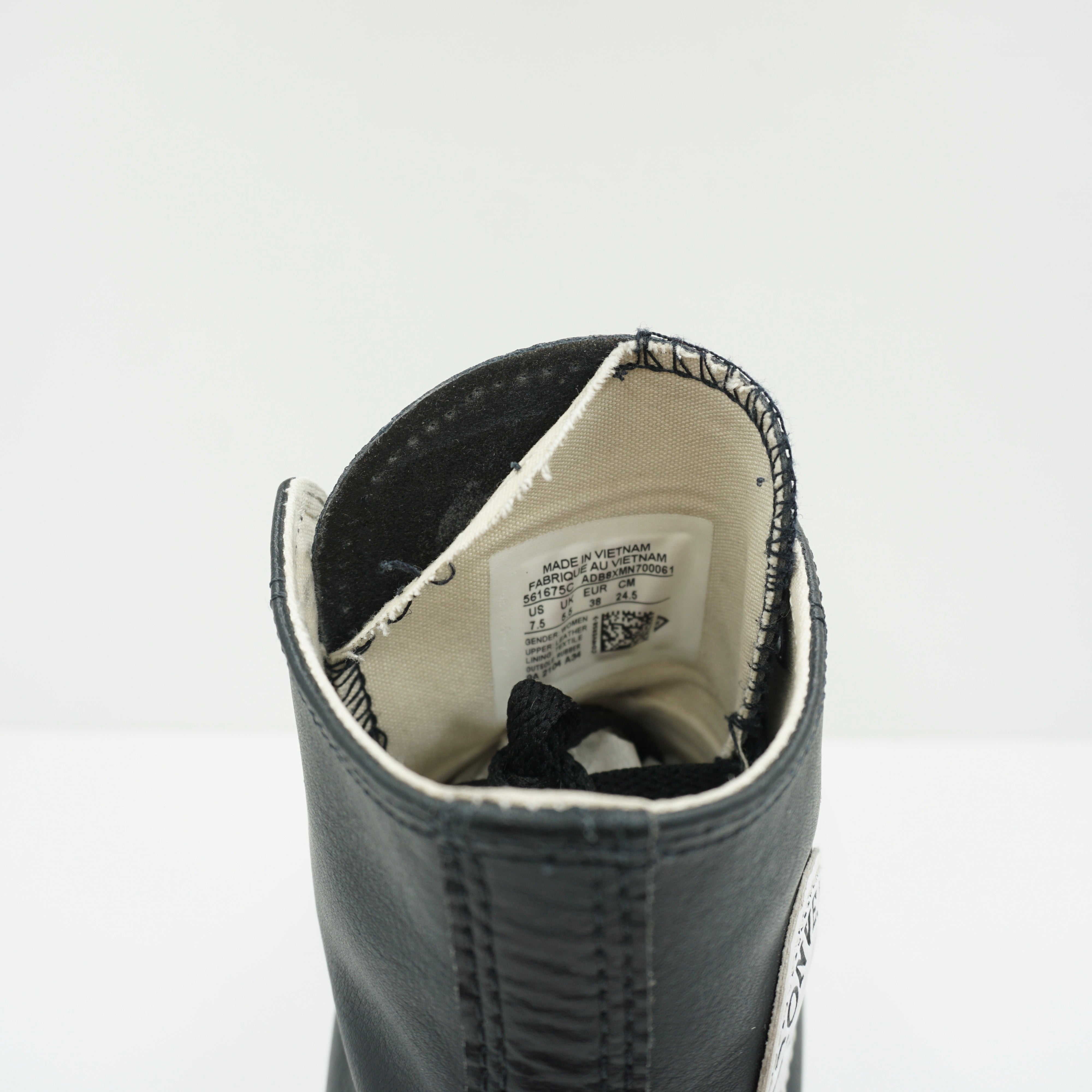 Converse Chuck Taylor All Star Lift Hi Black Leather (W)