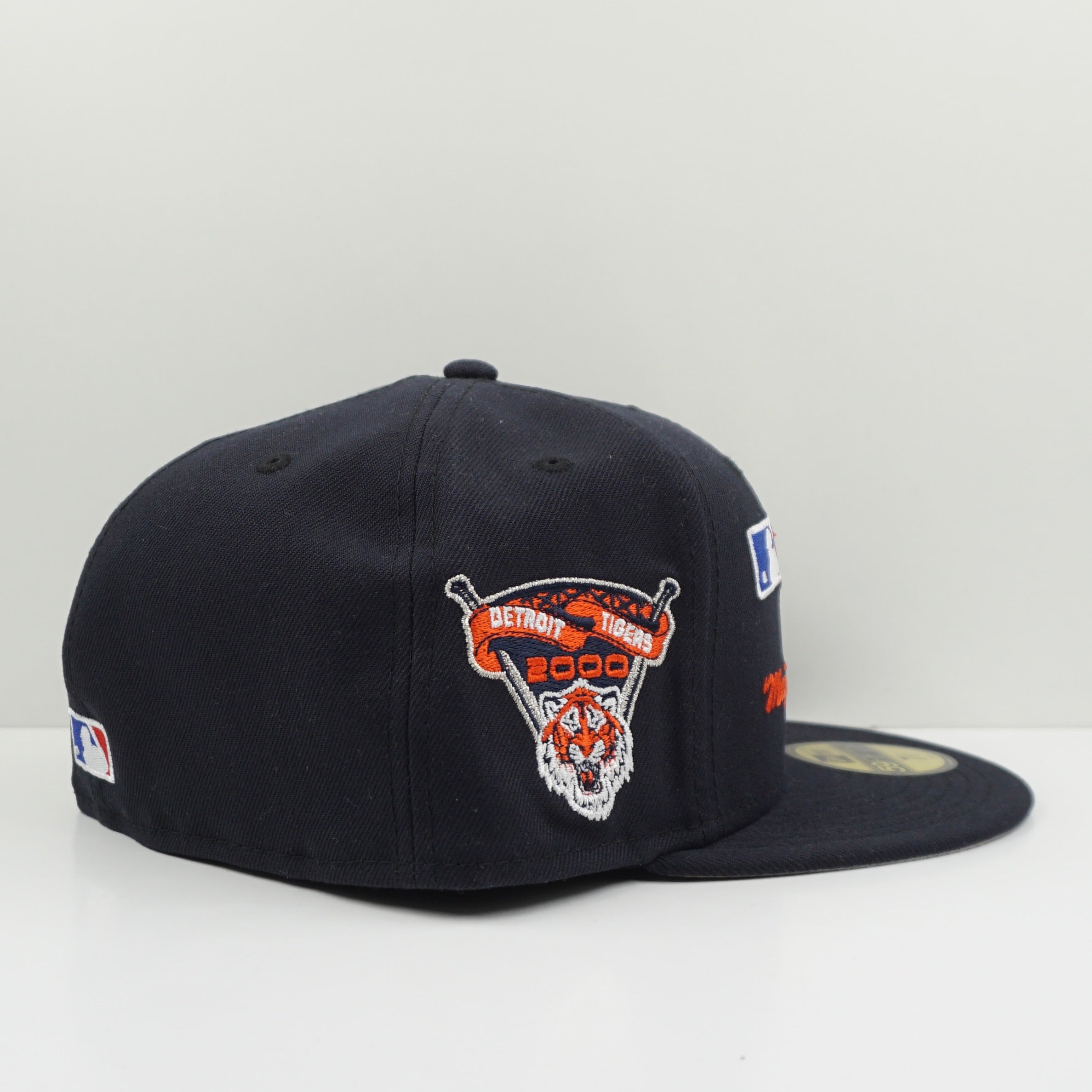 New Era Cooperstown Collection Detroit Tigers Stadium Patch Work League Navy Fitted Cap