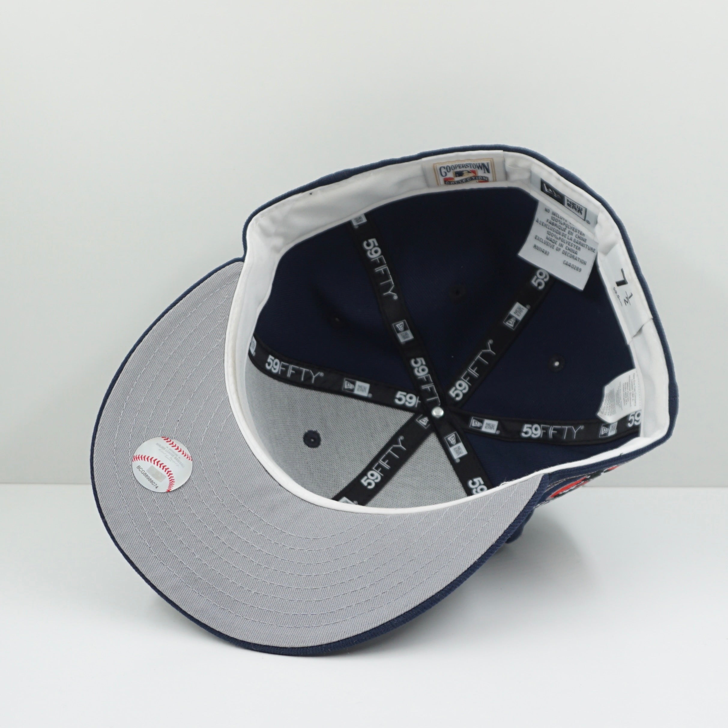 New Era Cooperstown Collection Washington Senators Ocean Side Script Edition Blue Fitted Cap