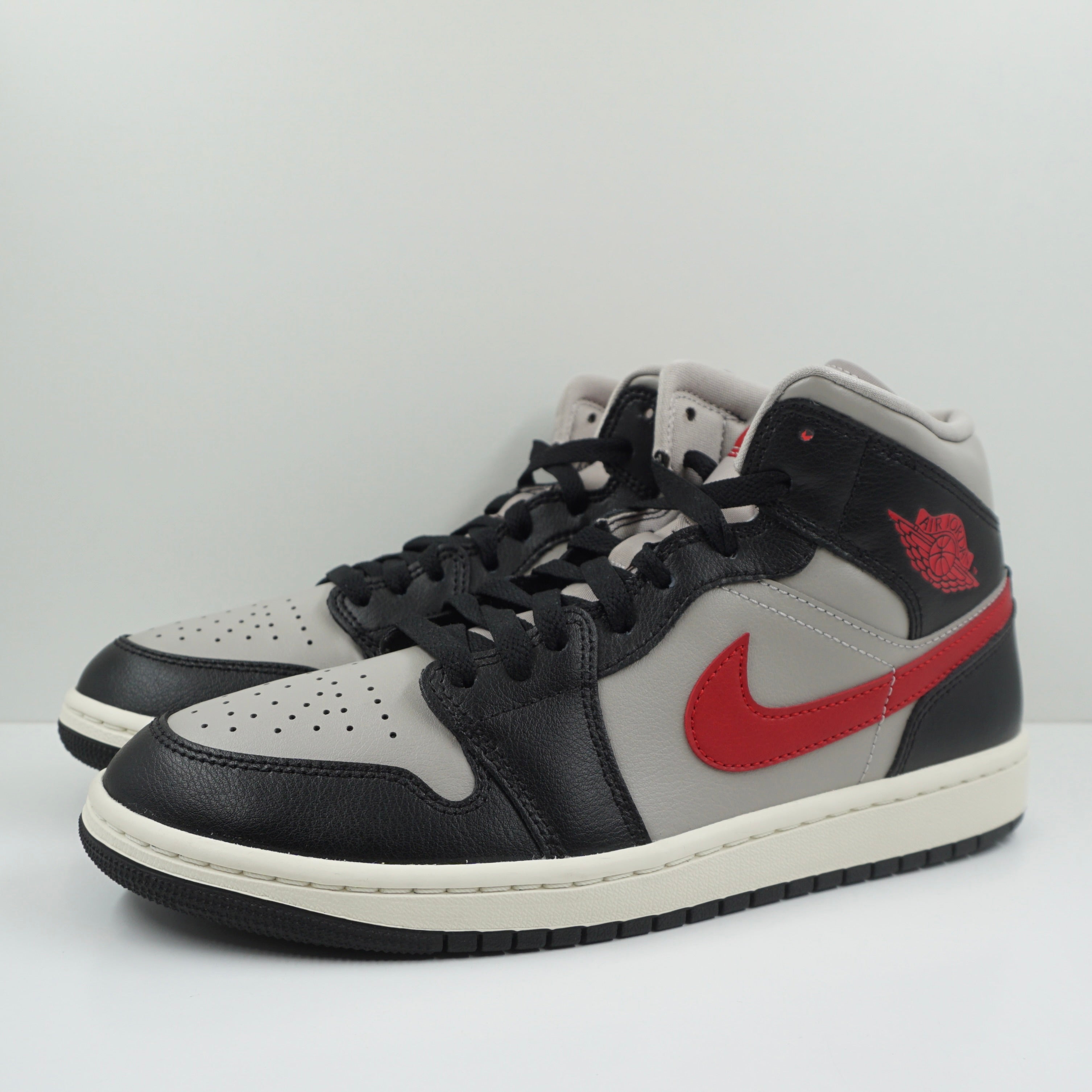 Jordan 1 Mid Black College Grey Gym Red (W)