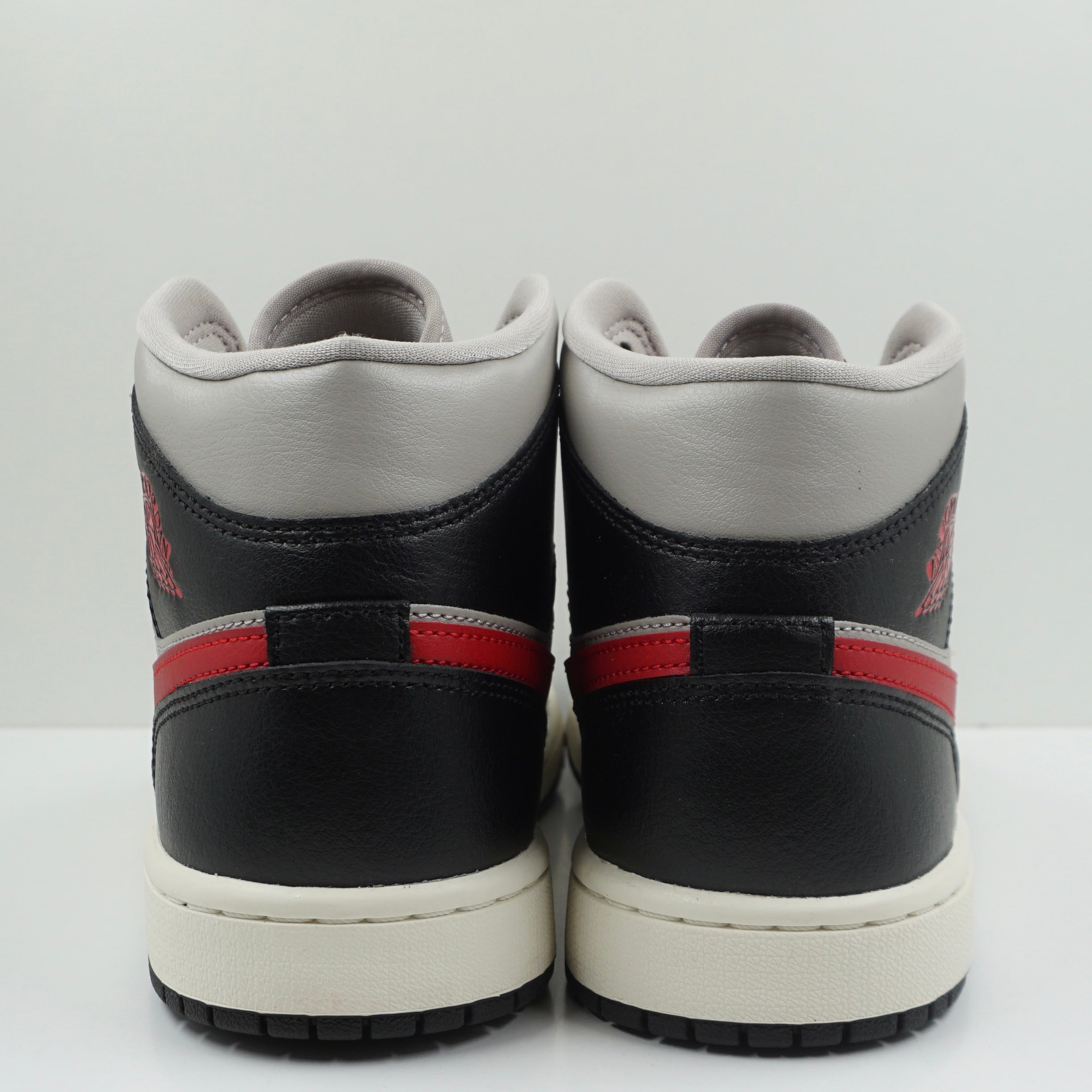 Jordan 1 Mid Black College Grey Gym Red (W)