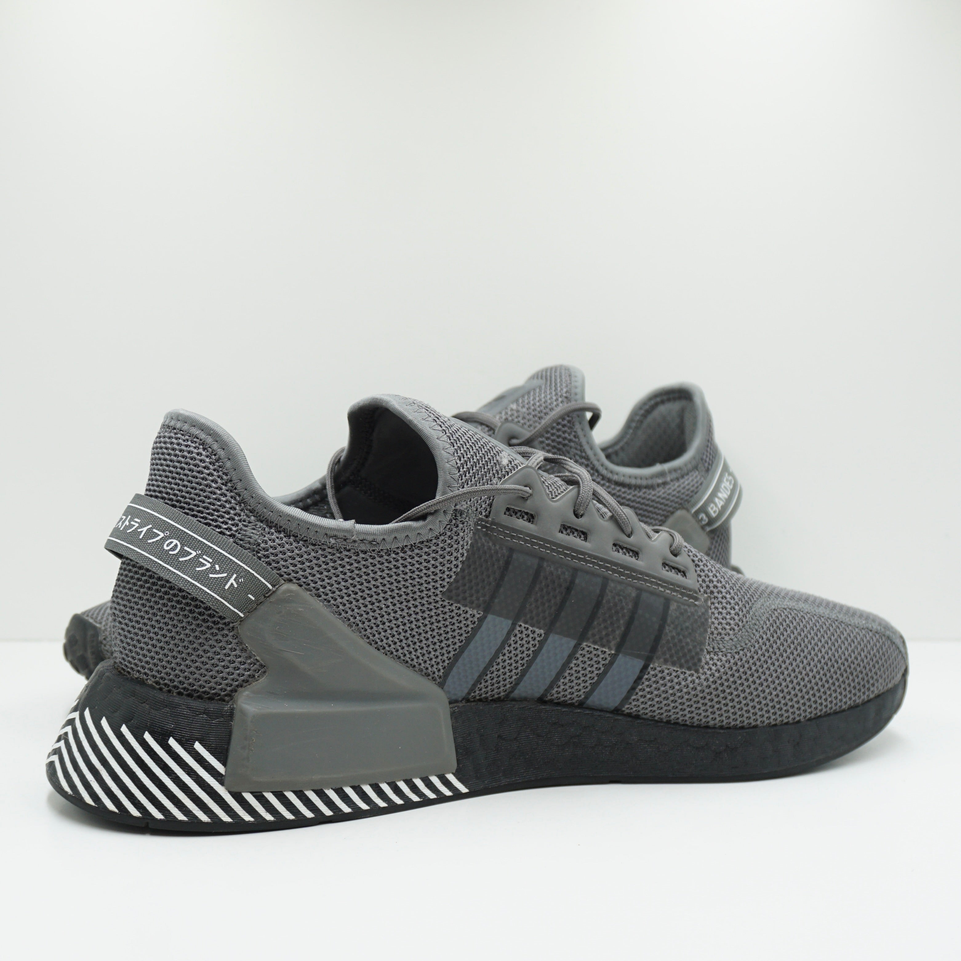 Adidas NMD_R1 V2 Grey Black Heel Stripes