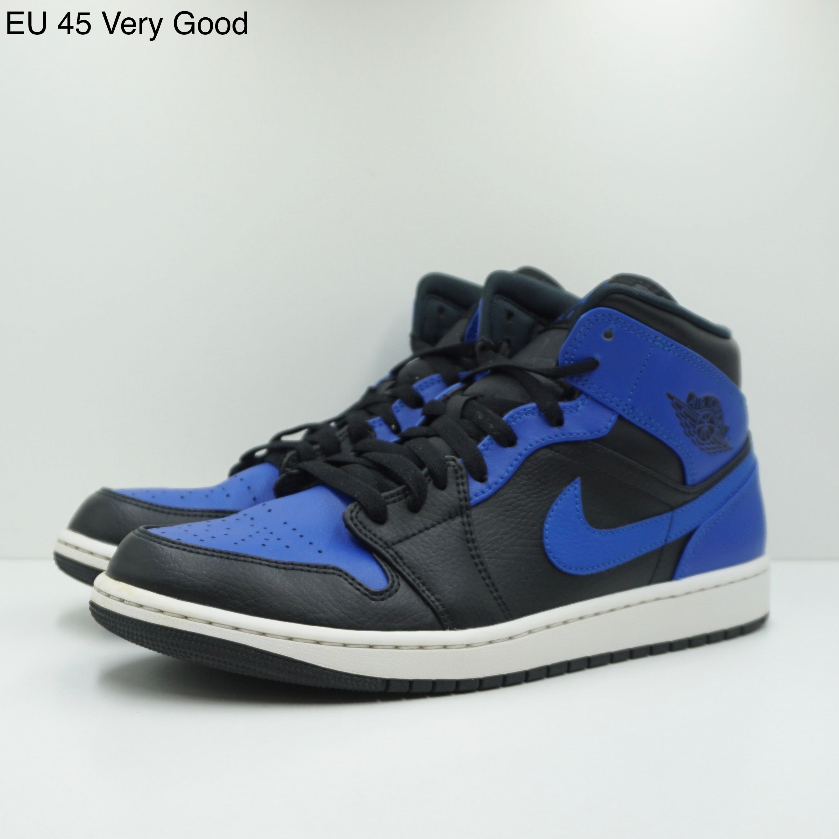 Jordan 1 Mid Hyper Royal Tumbled Leather