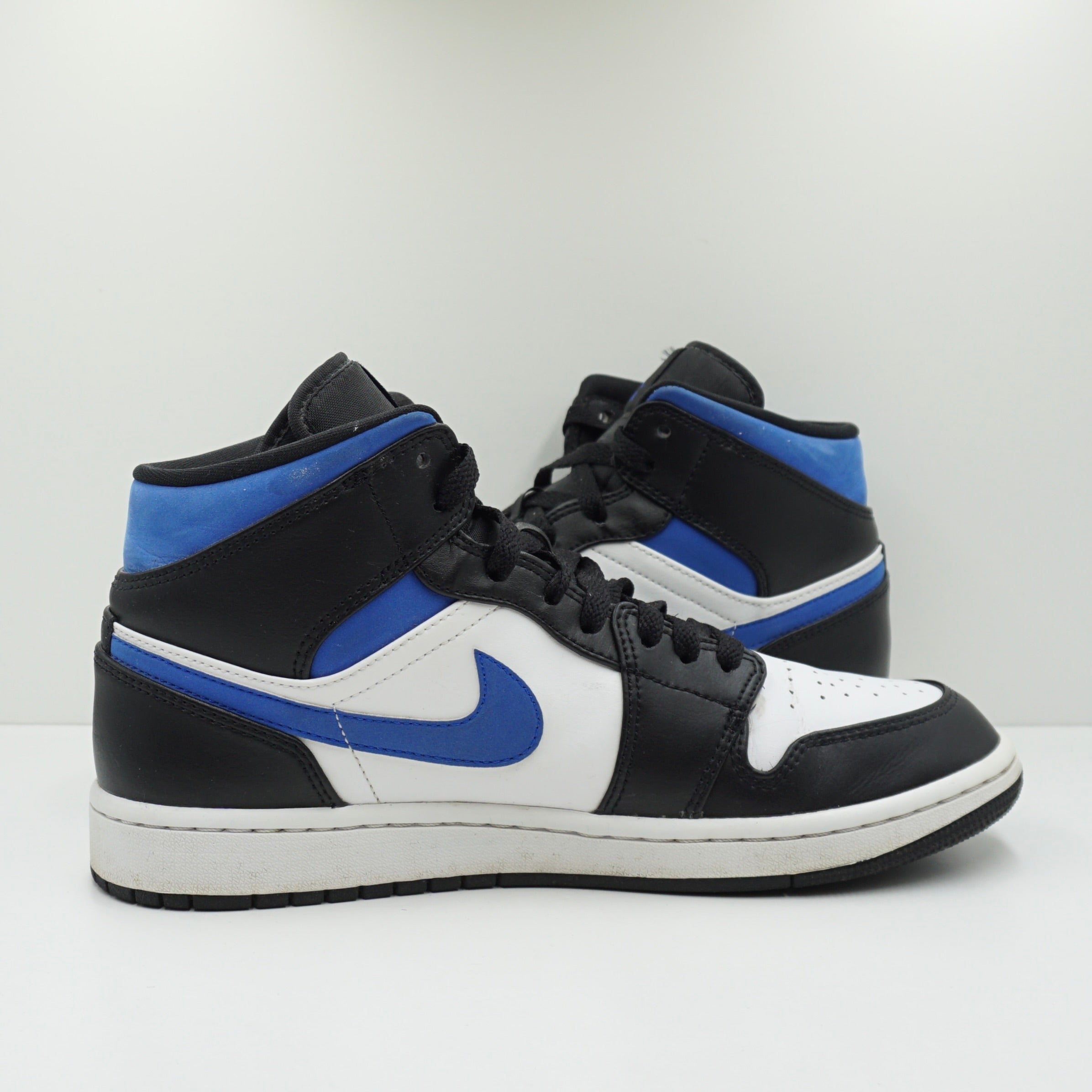 Jordan 1 Mid White Black Racer Blue