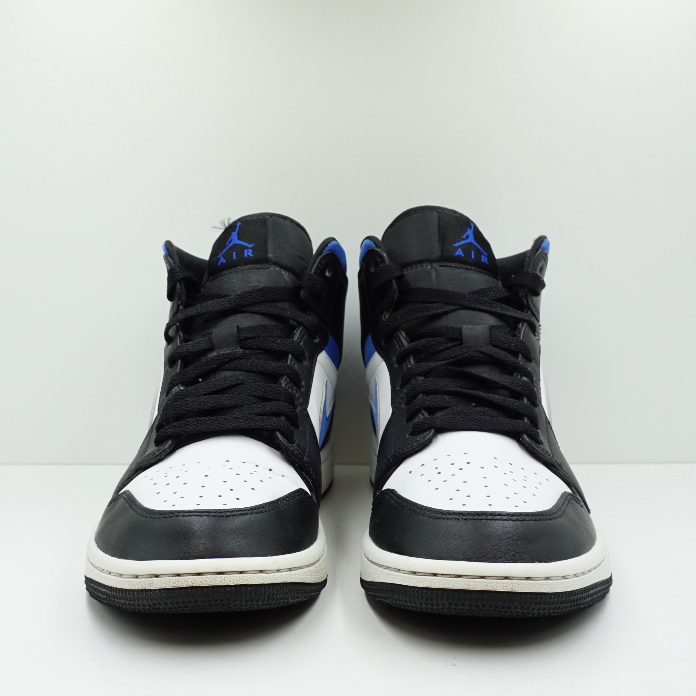 Jordan 1 Mid White Black Racer Blue