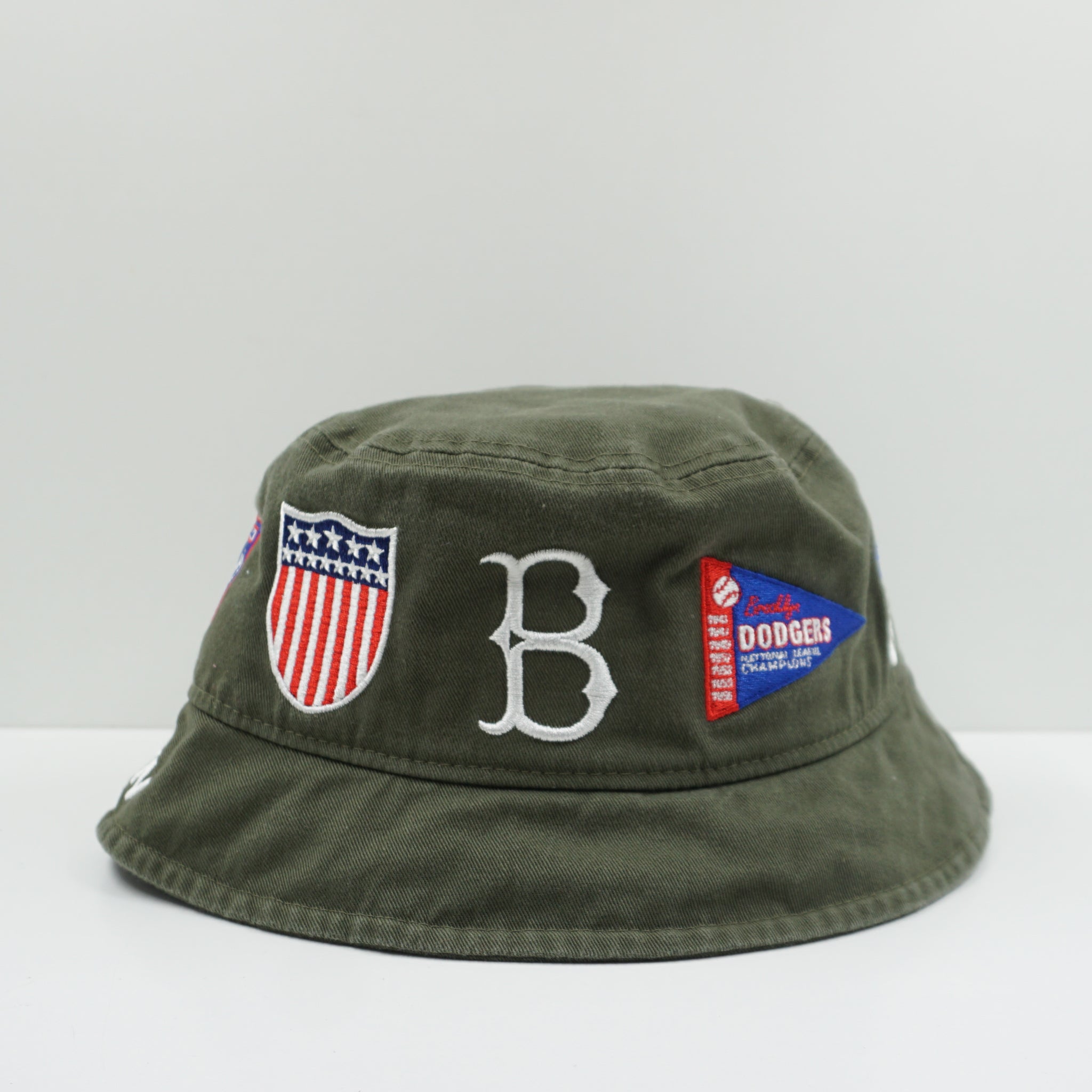 Brooklyn Dodgers Cooperstown Green Bucket Hat Used
