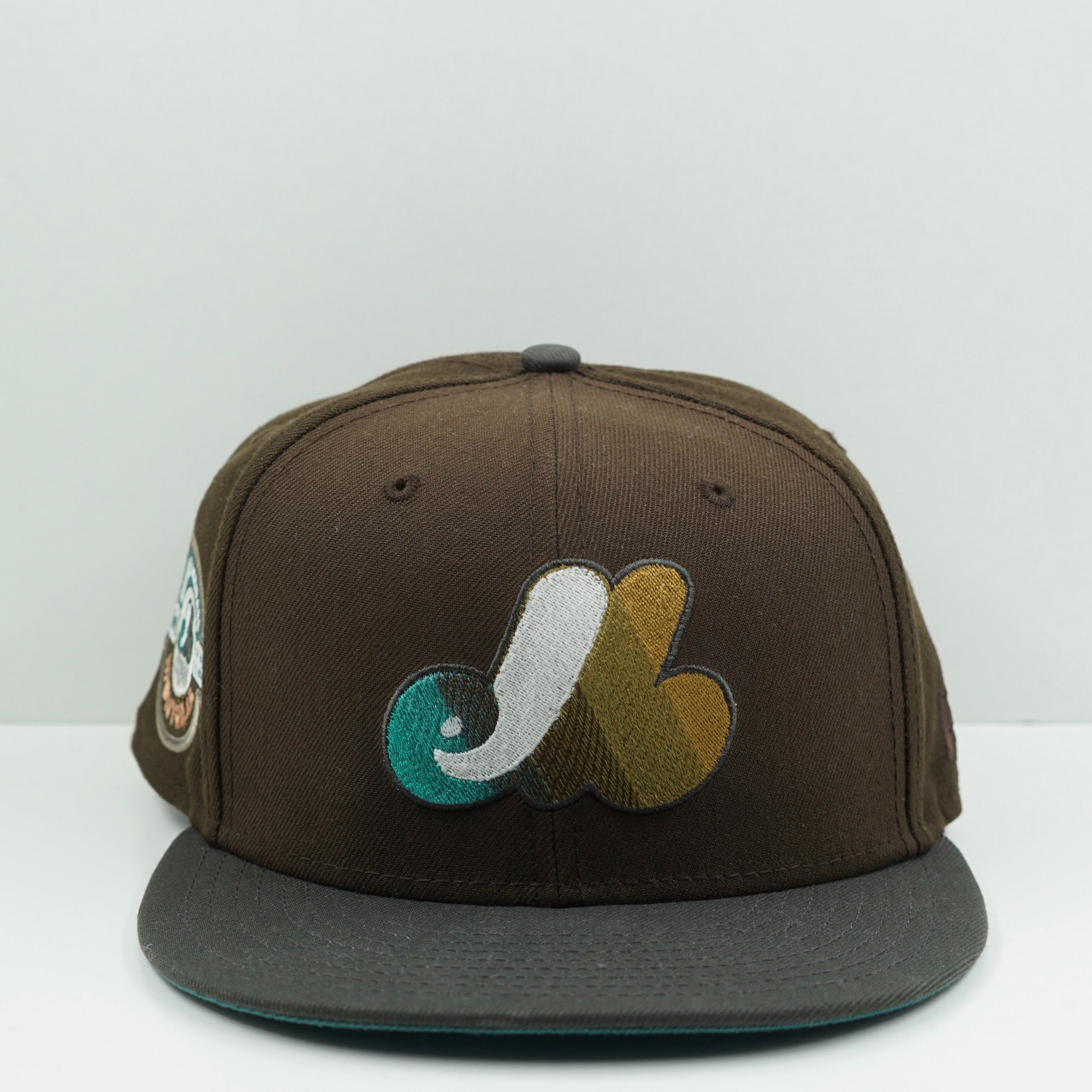 New Era Cooperstown Collection Montreal Expos Corridor Club Walnut Pewter Needle Fitted Cap