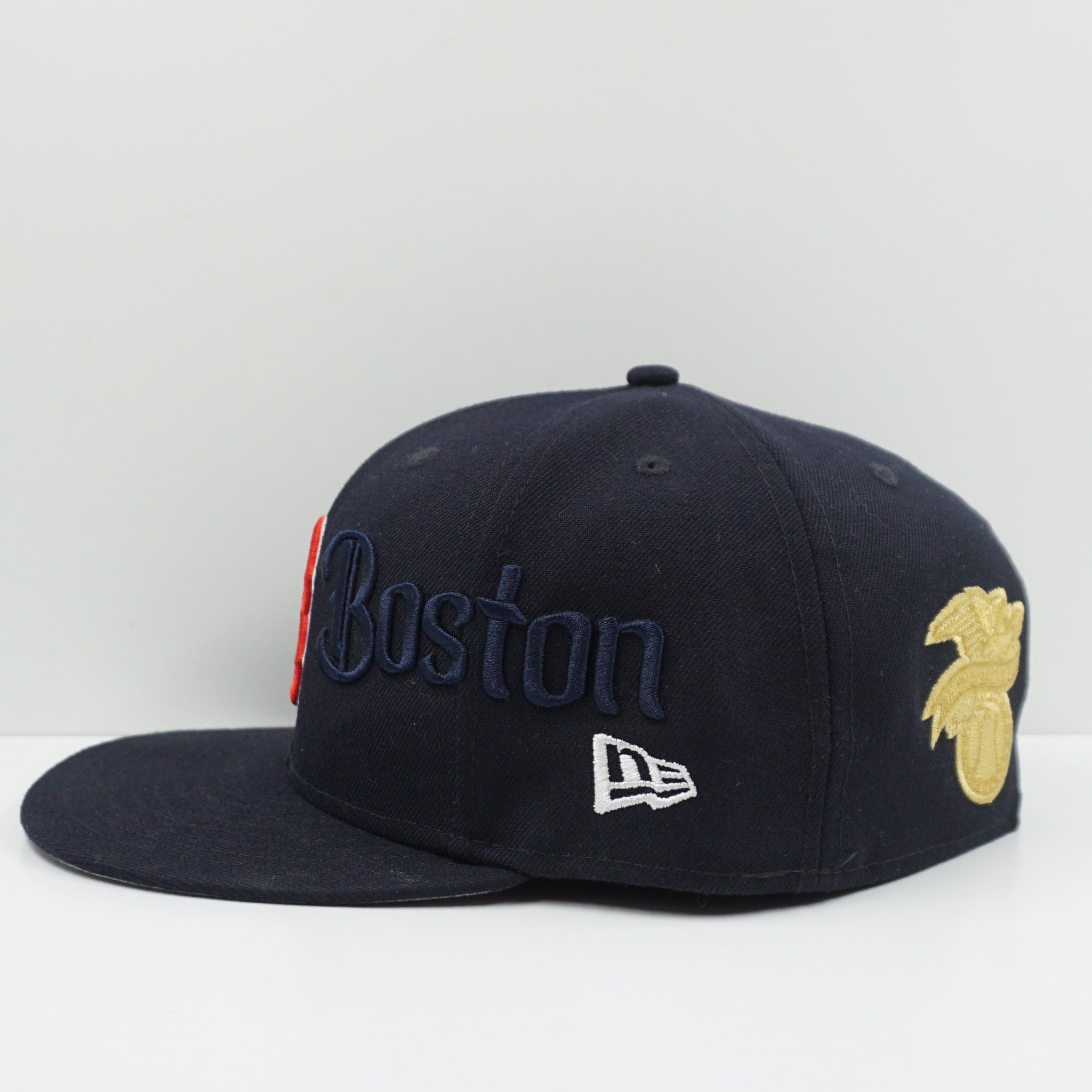 New Era Boston Red Sox Script Navy/Red Fitted Cap