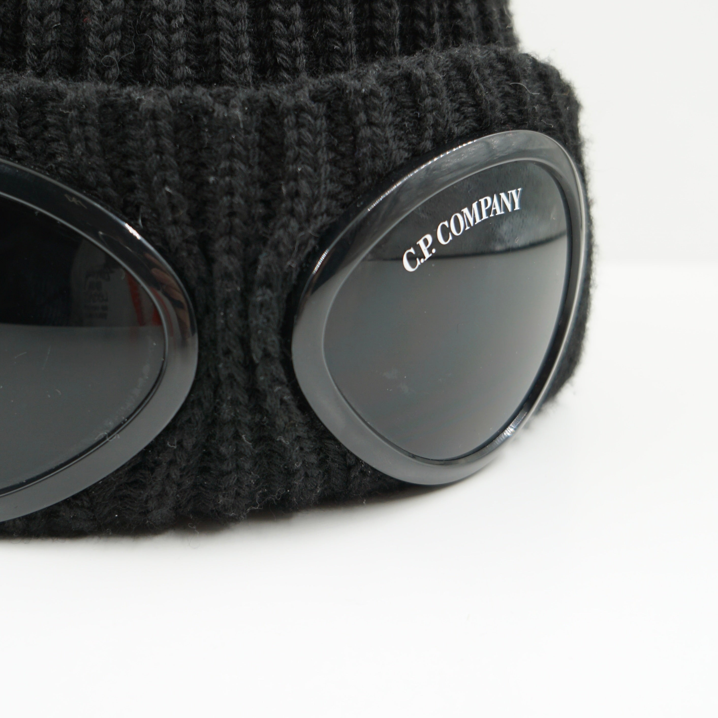 C.P Company Merino Google Black Beanie