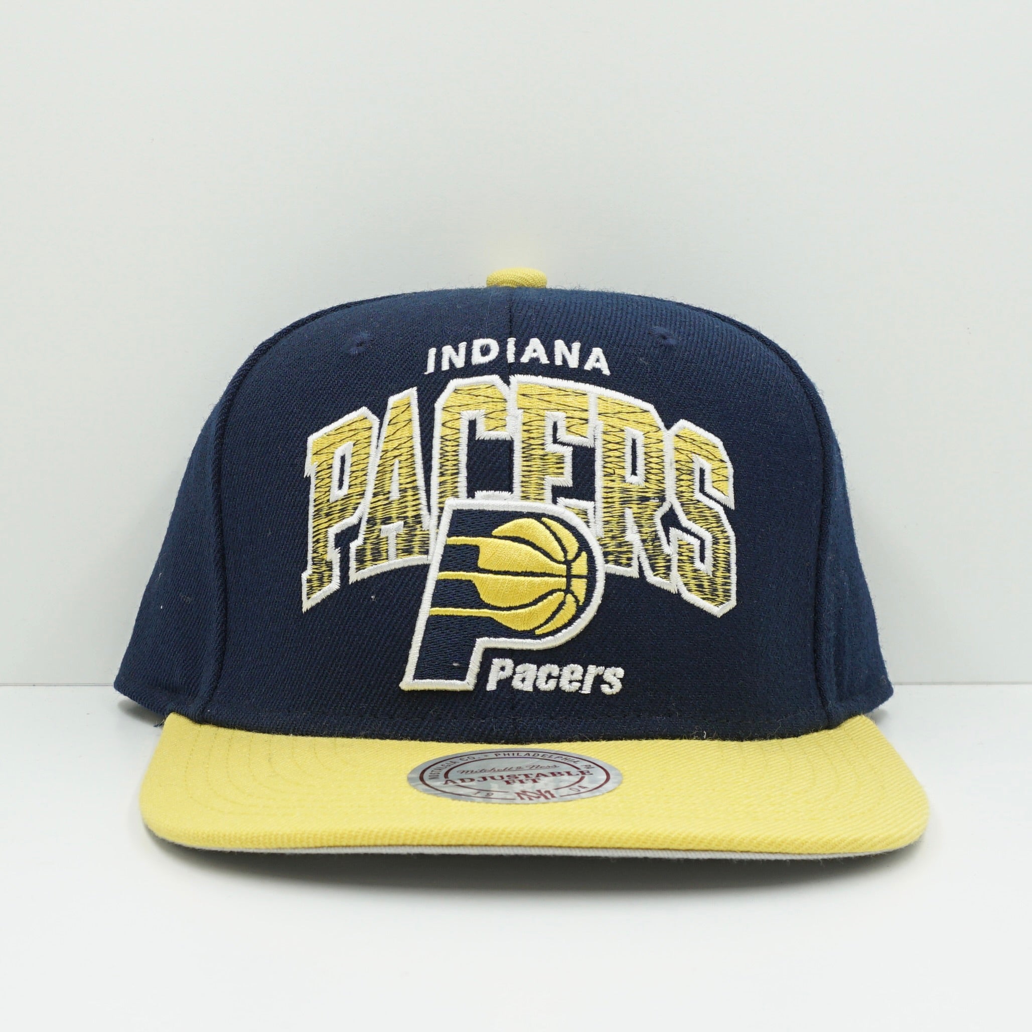 Mitchell & Ness Indiana Pacers Navy Yellow Snapback Cap