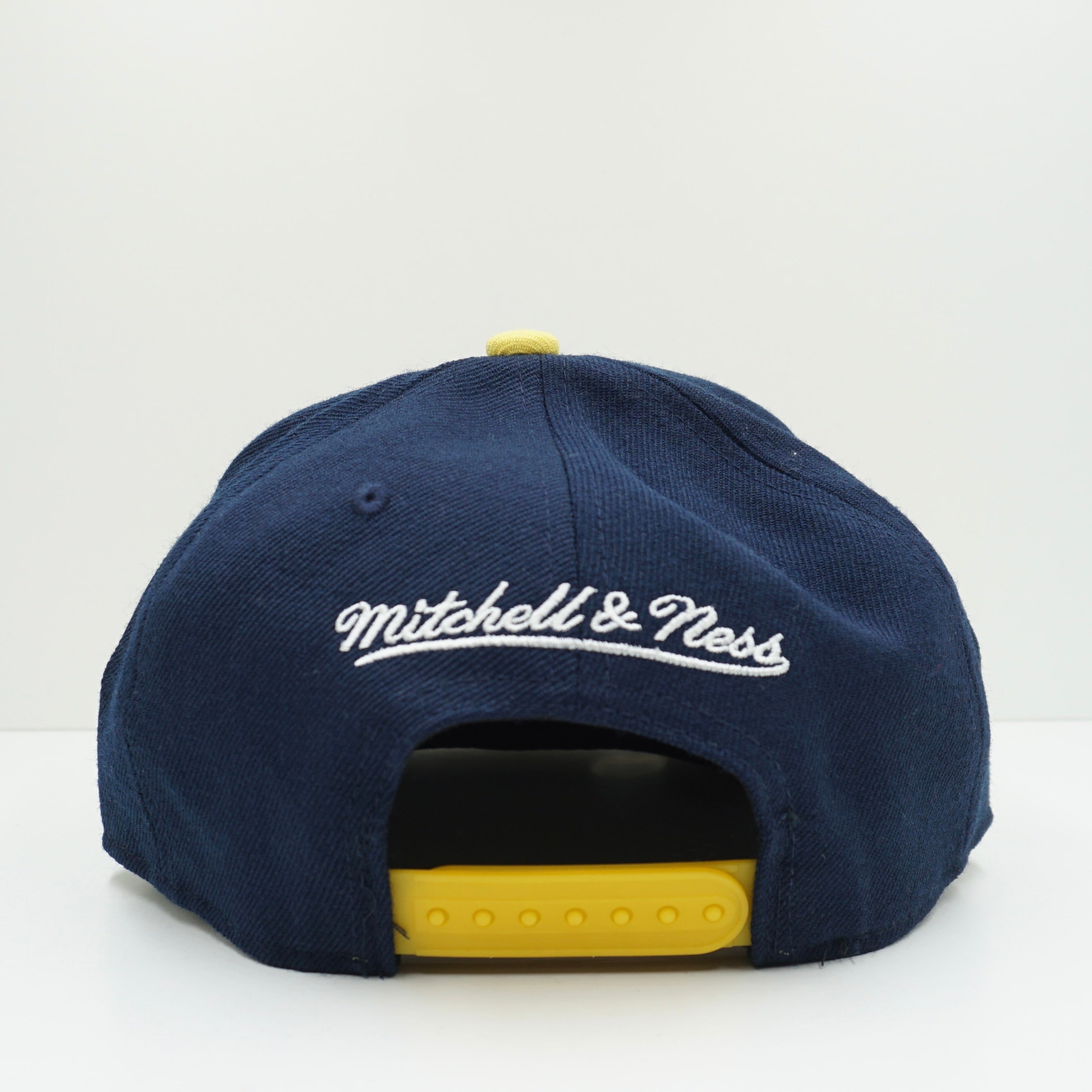 Mitchell & Ness Indiana Pacers Navy Yellow Snapback Cap