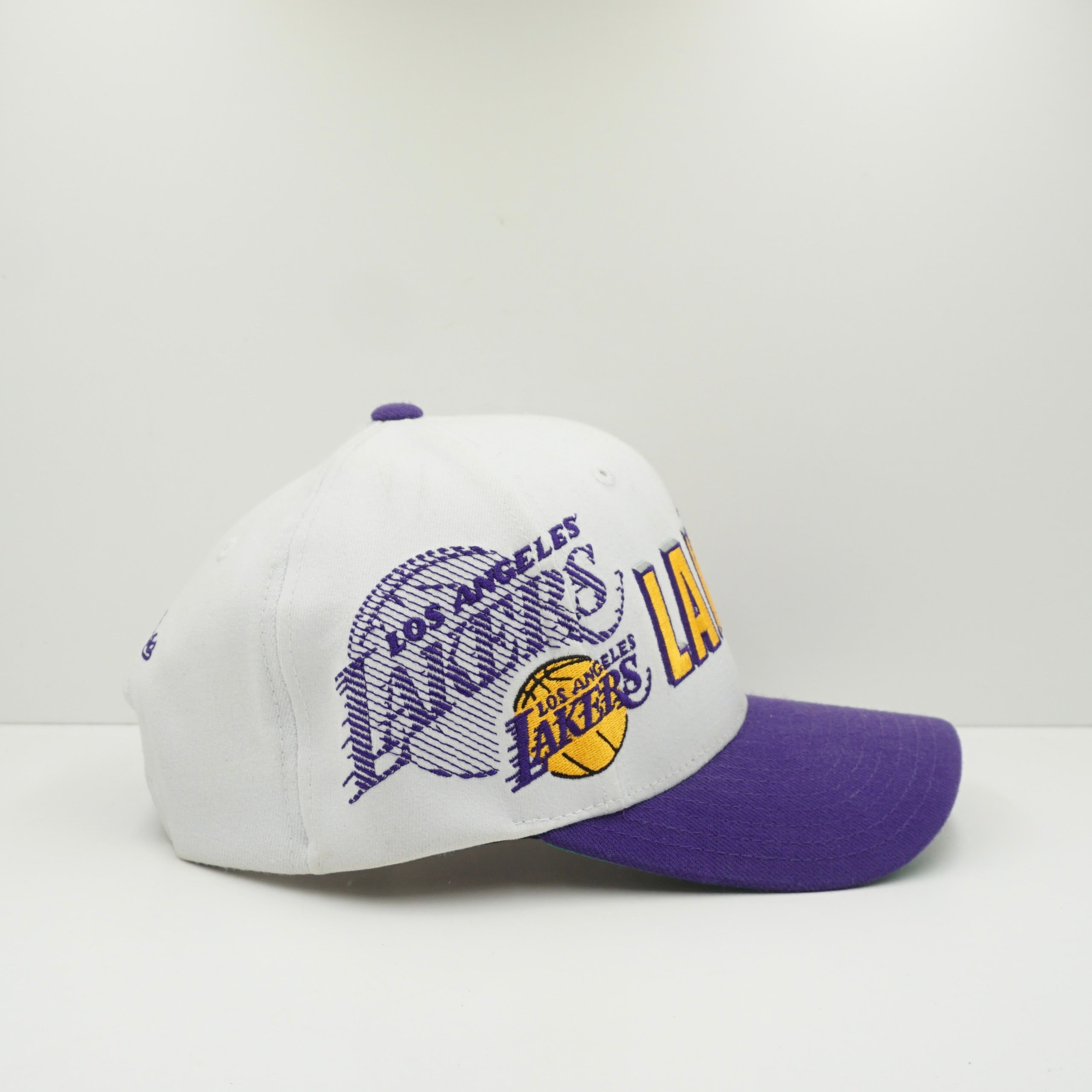 Mitchell & Ness Los Angeles Lakers White Purple Snapback Cap