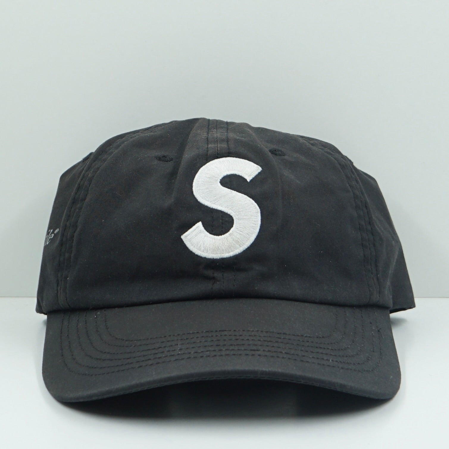 Supreme FW21 Ventile S Logo Black 6-Panel Adjustable Cap