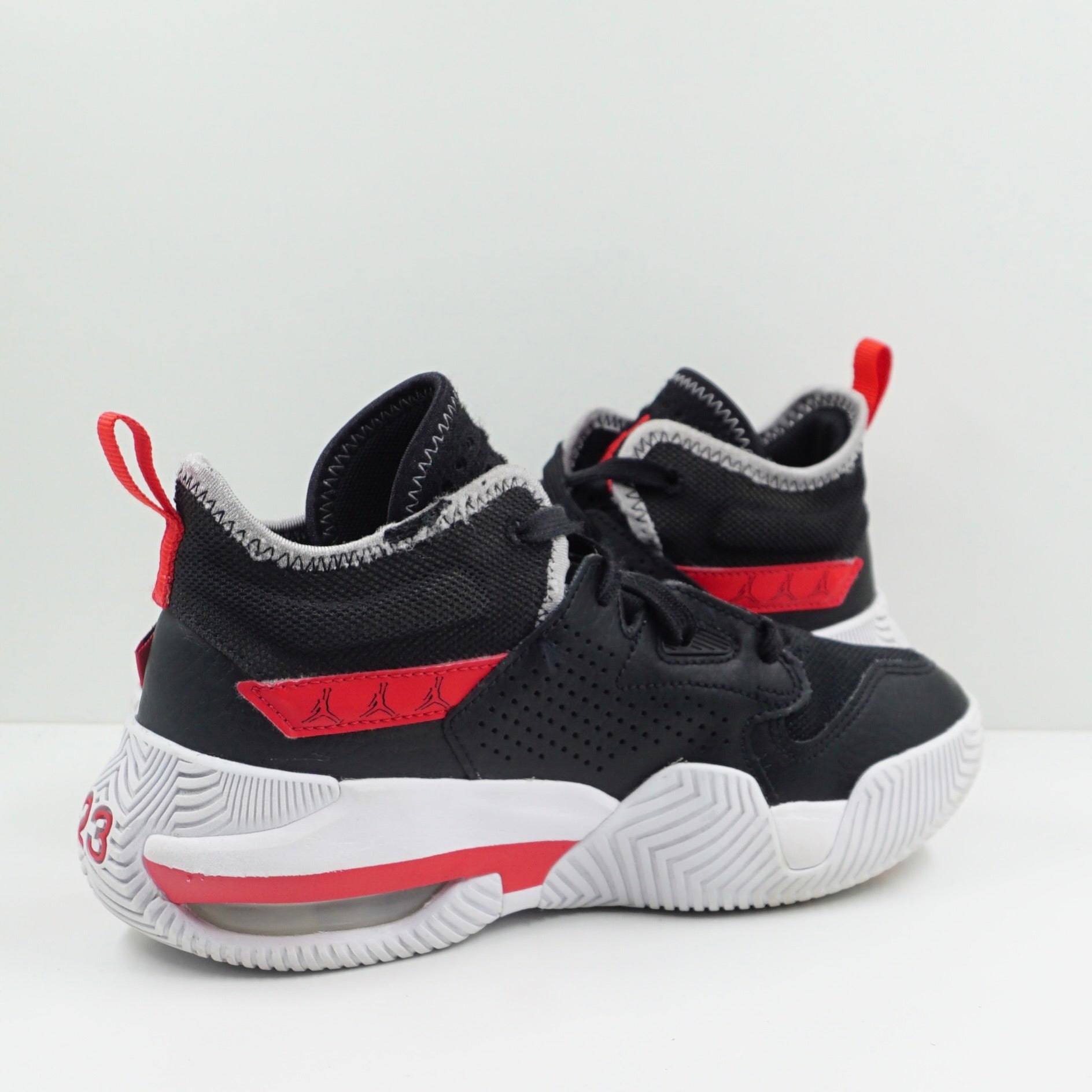 Jordan Stay Loyal 2 Black University Red Wolf Grey White (GS)