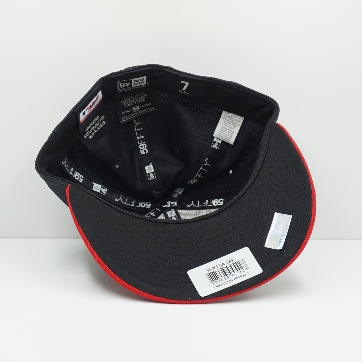 New Era Boston Red Soxs Navy Red Diamond Fitted Cap