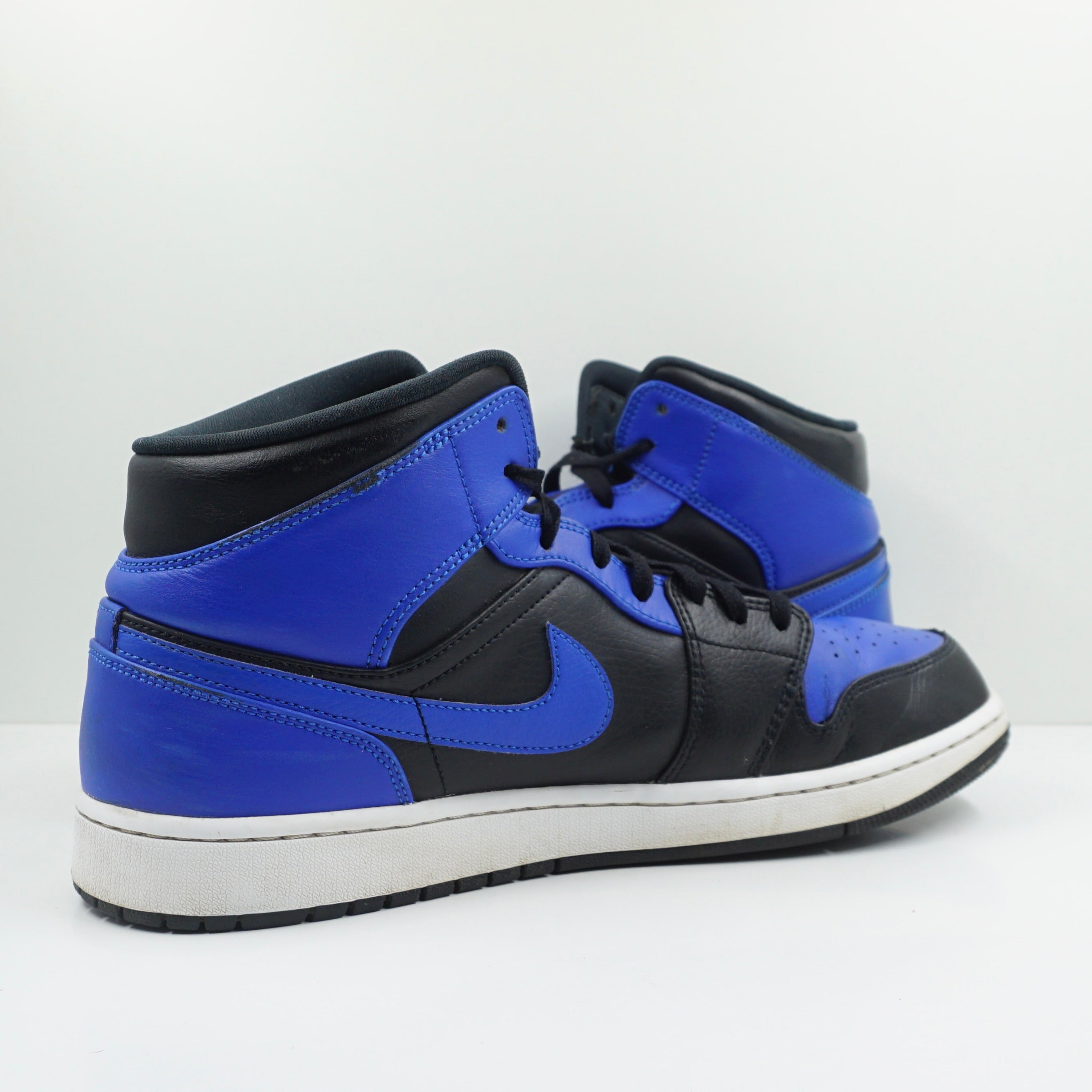 Jordan 1 Mid Hyper Royal Tumbled Leather
