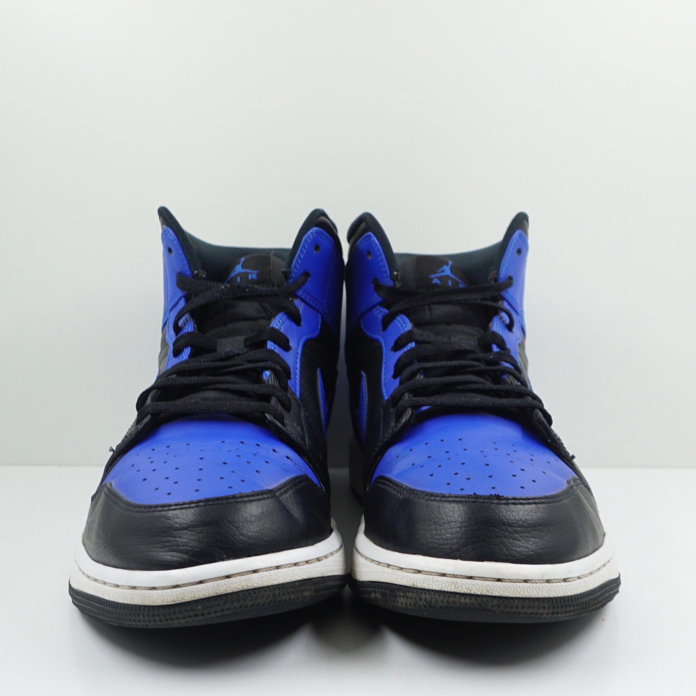Jordan 1 Mid Hyper Royal Tumbled Leather