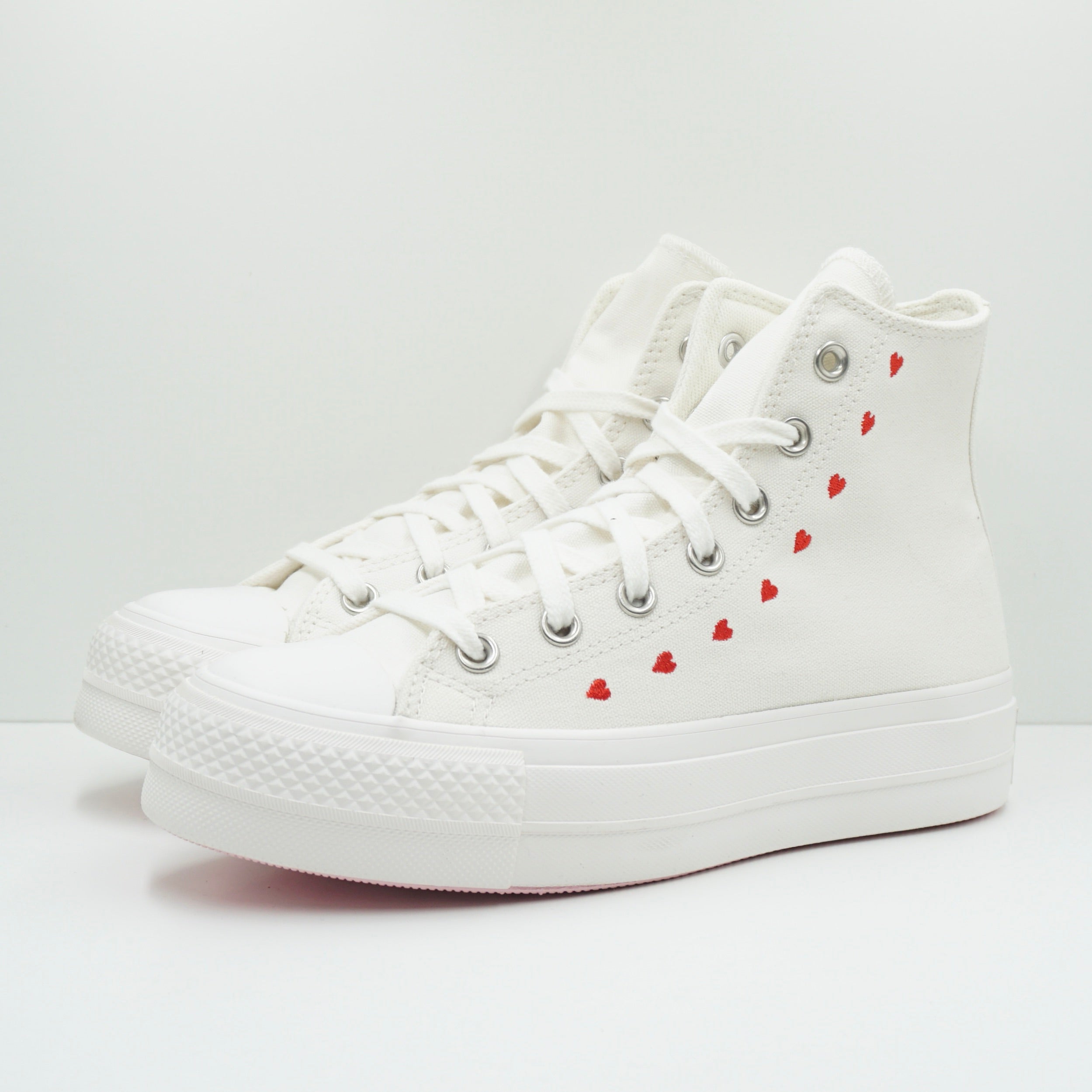 Converse Chuck Taylor All Star Lift Hi White Red (W)