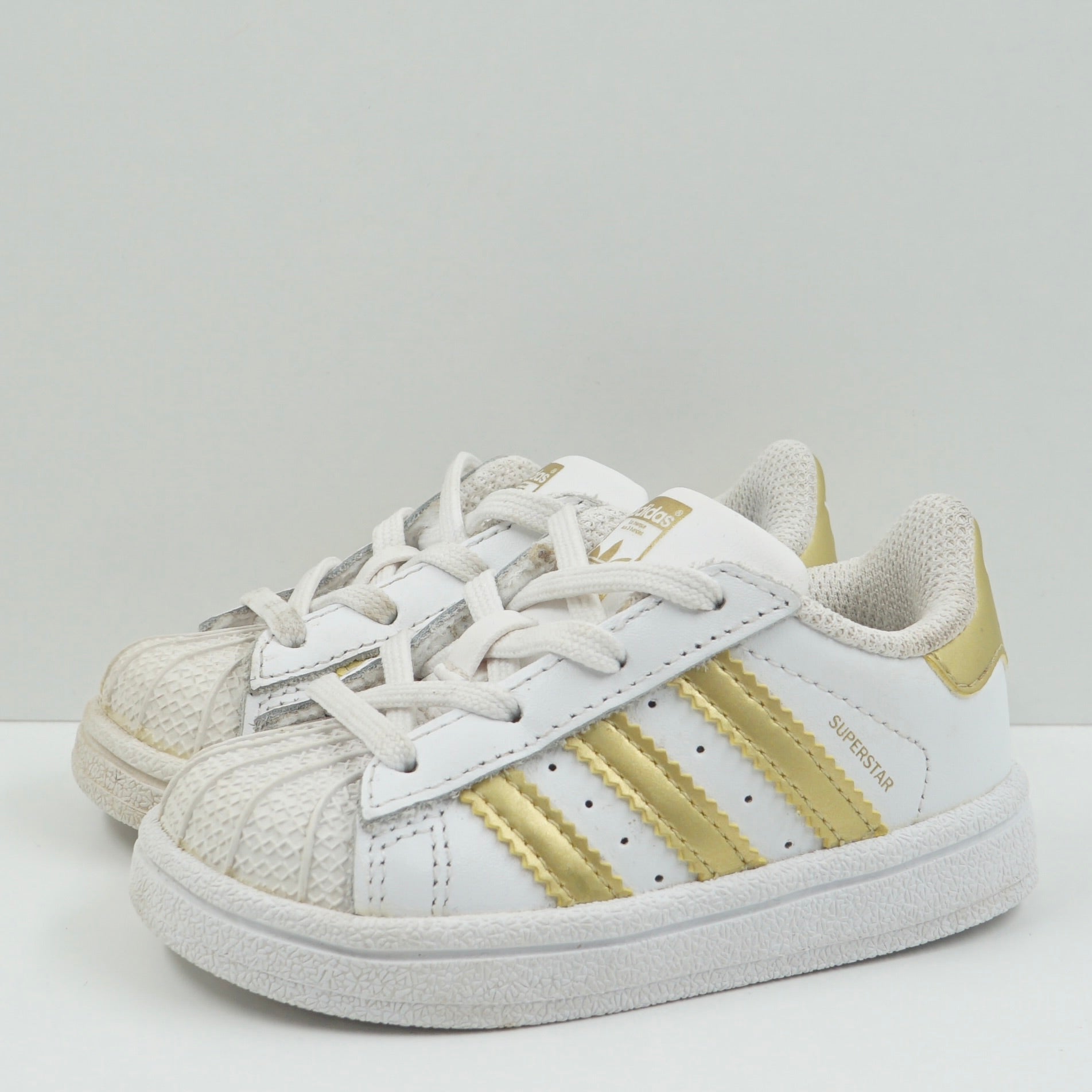 Adidas Superstar White Gold Toddler