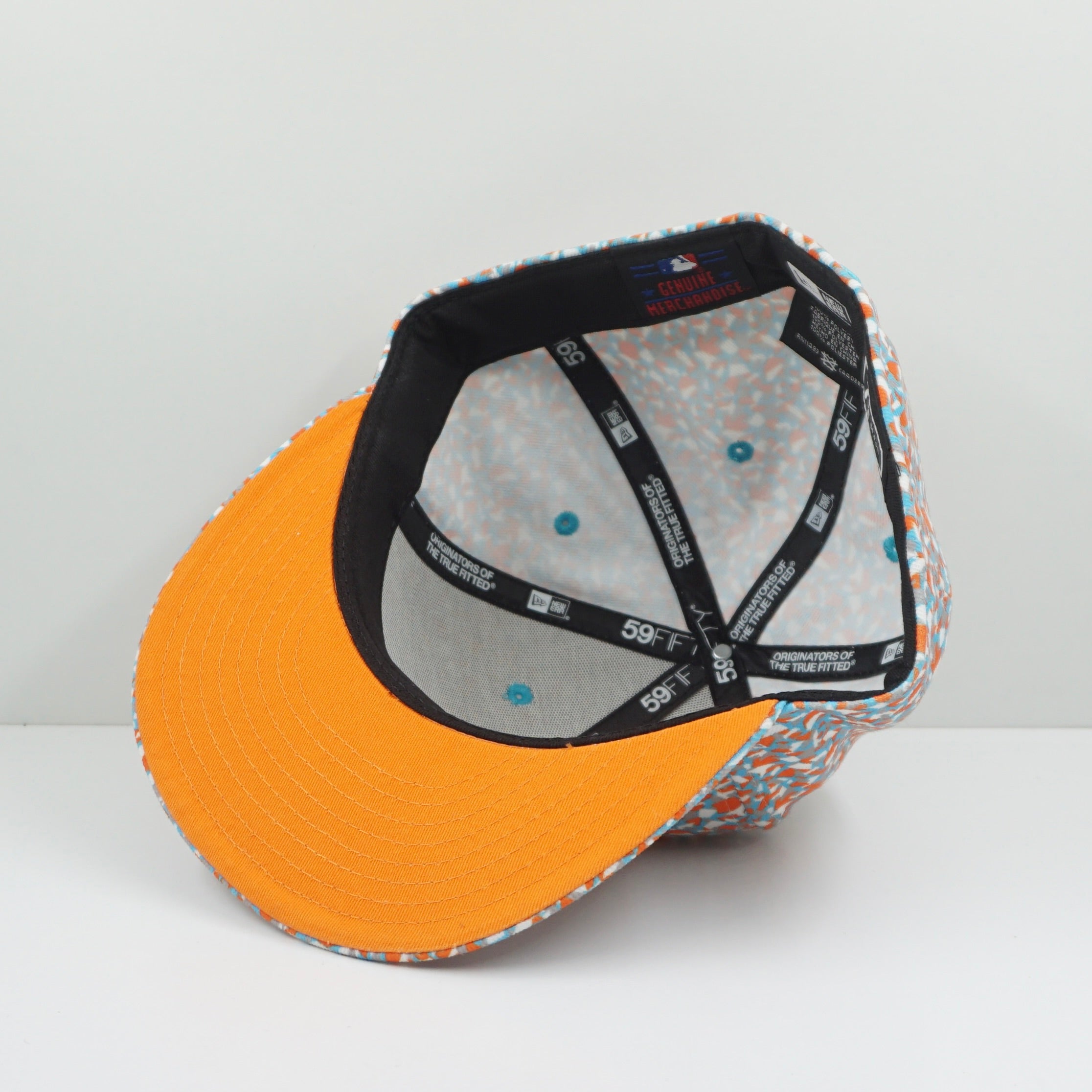 New Era New York Yankees Orange White Blue Confetti Fitted Cap
