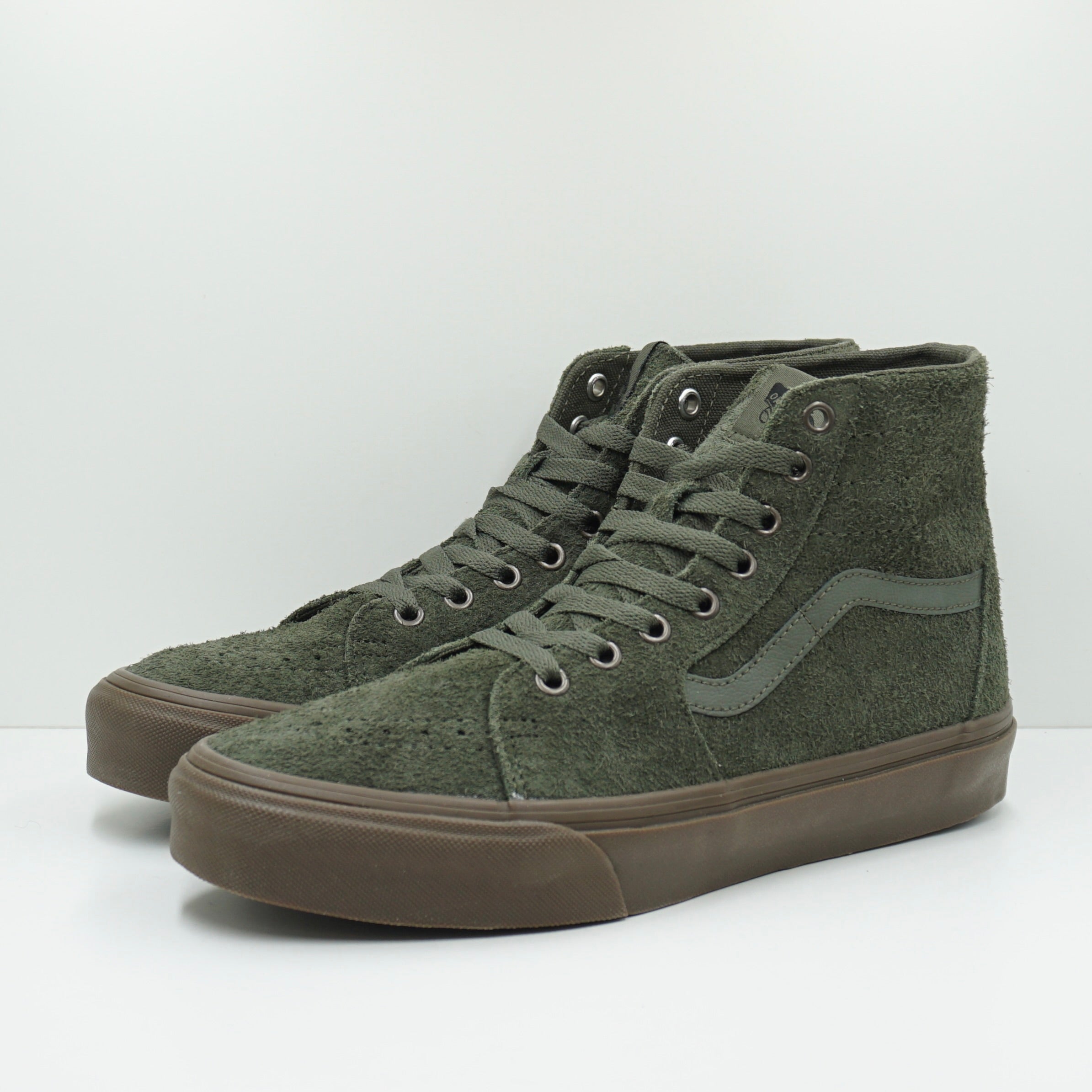 Vans Sk8-Hi Tapered Hairy Suede Olive Gum