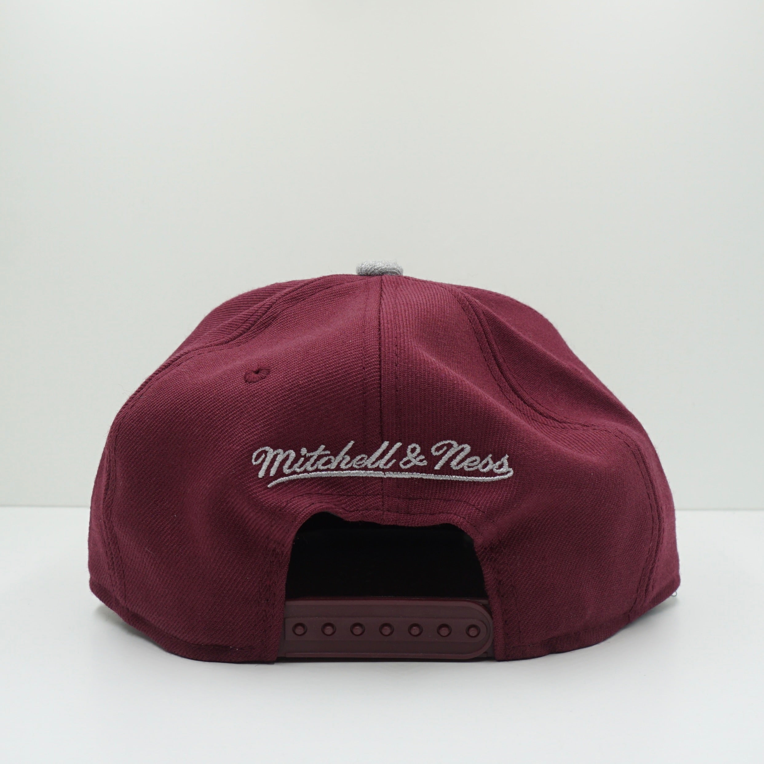 Mitchell & Ness Miami Heat Burgundy Grey Snapback Cap