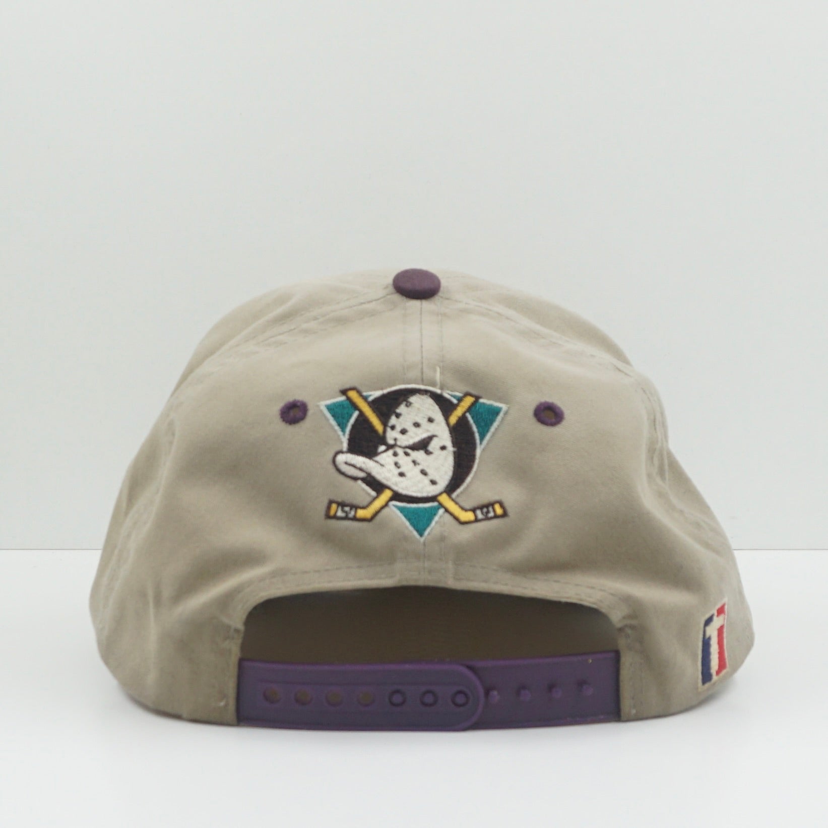 Mighty Ducks Beige Burgundy Snapback Cap