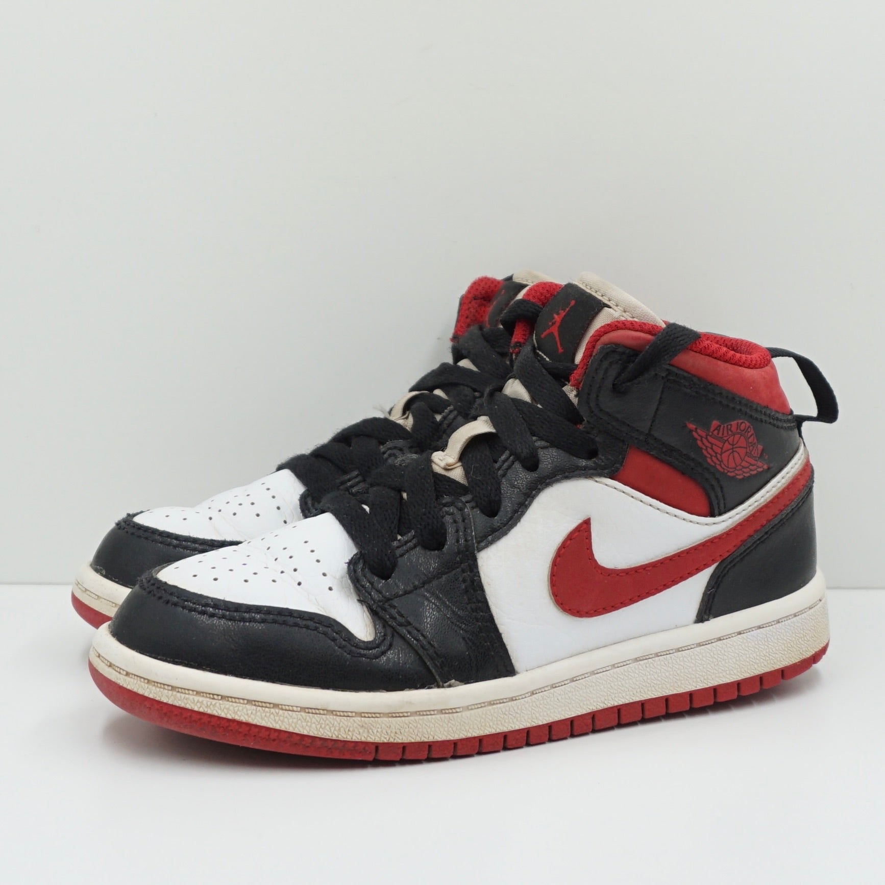 Jordan 1 Mid Black Gym Red (PS)