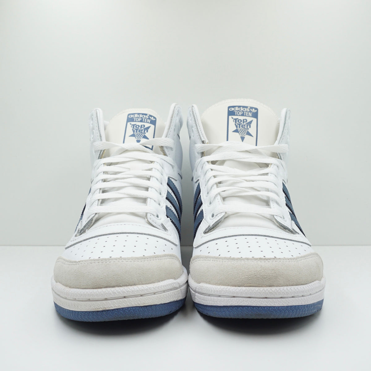Adidas Top Ten White Crew Blue