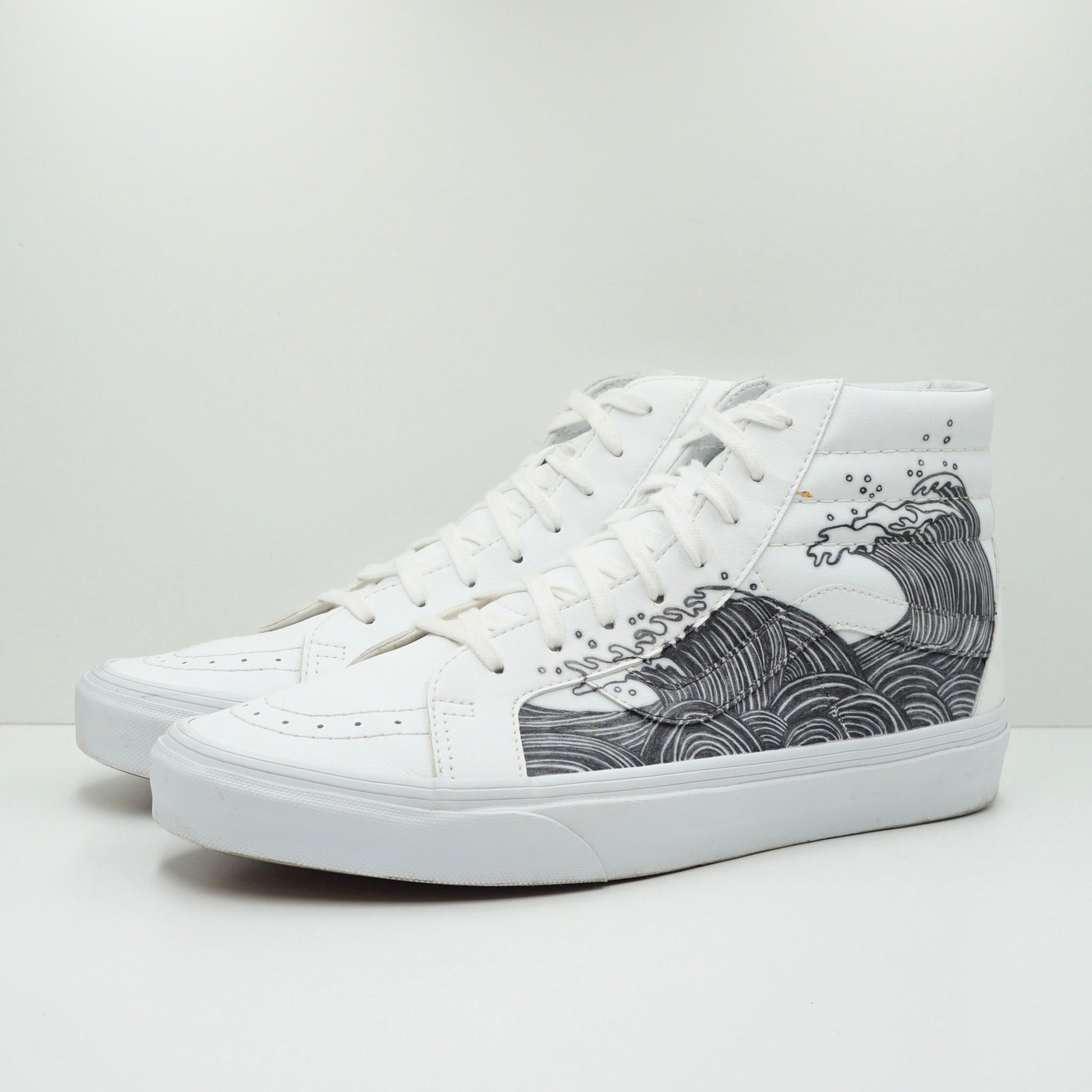 Vans Sk8-Hi White Custom