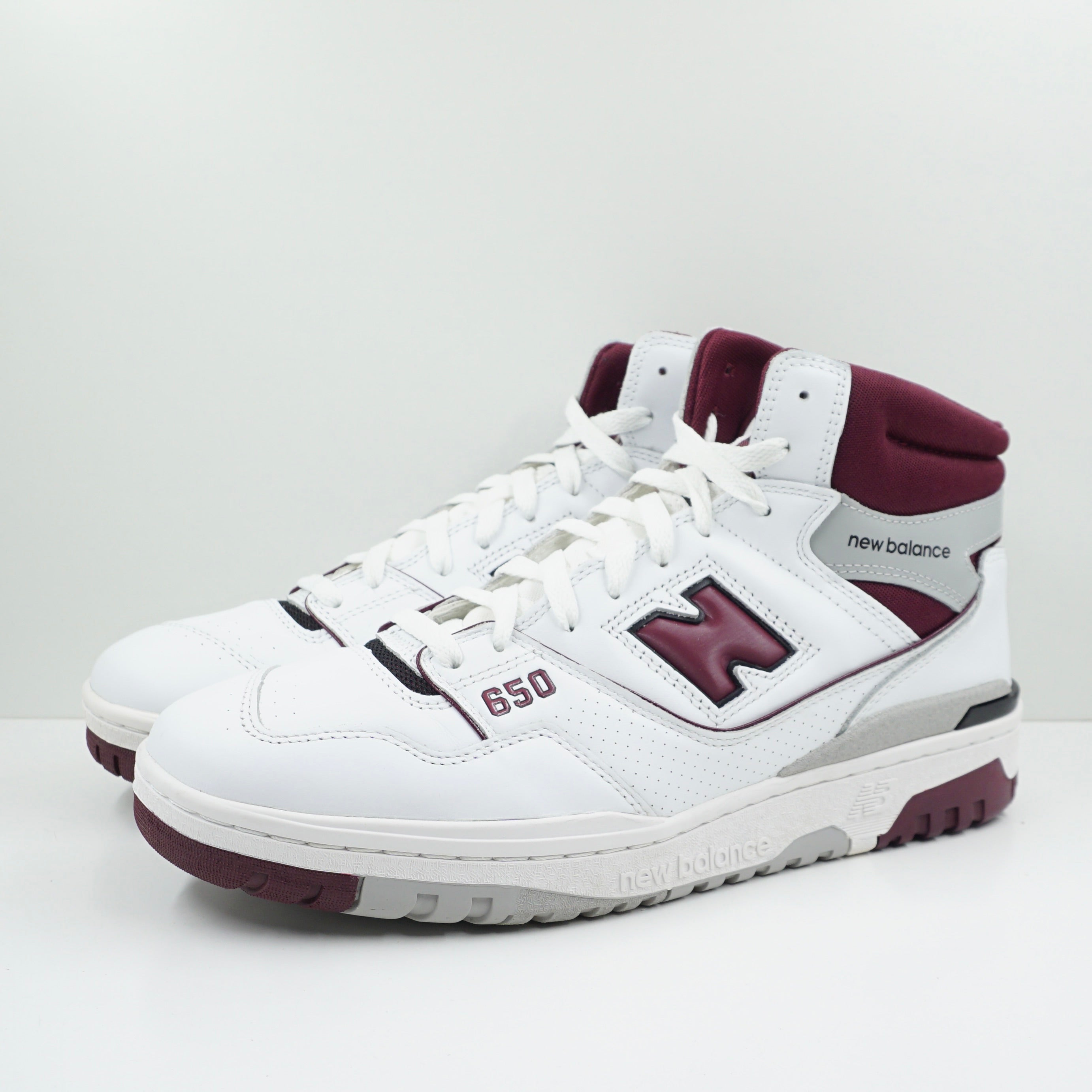 New Balance 650 White Burgundy Raincloud