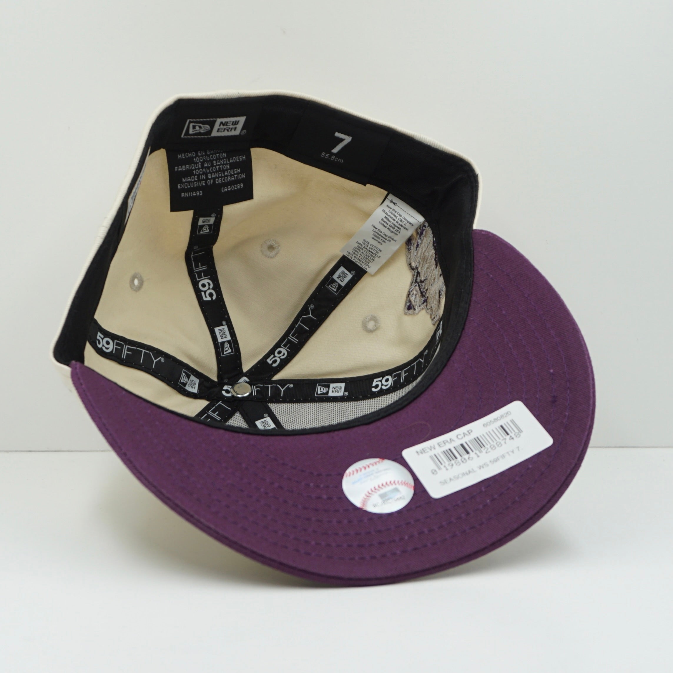 New Era New York Yankees Beige Purple Fitted Cap