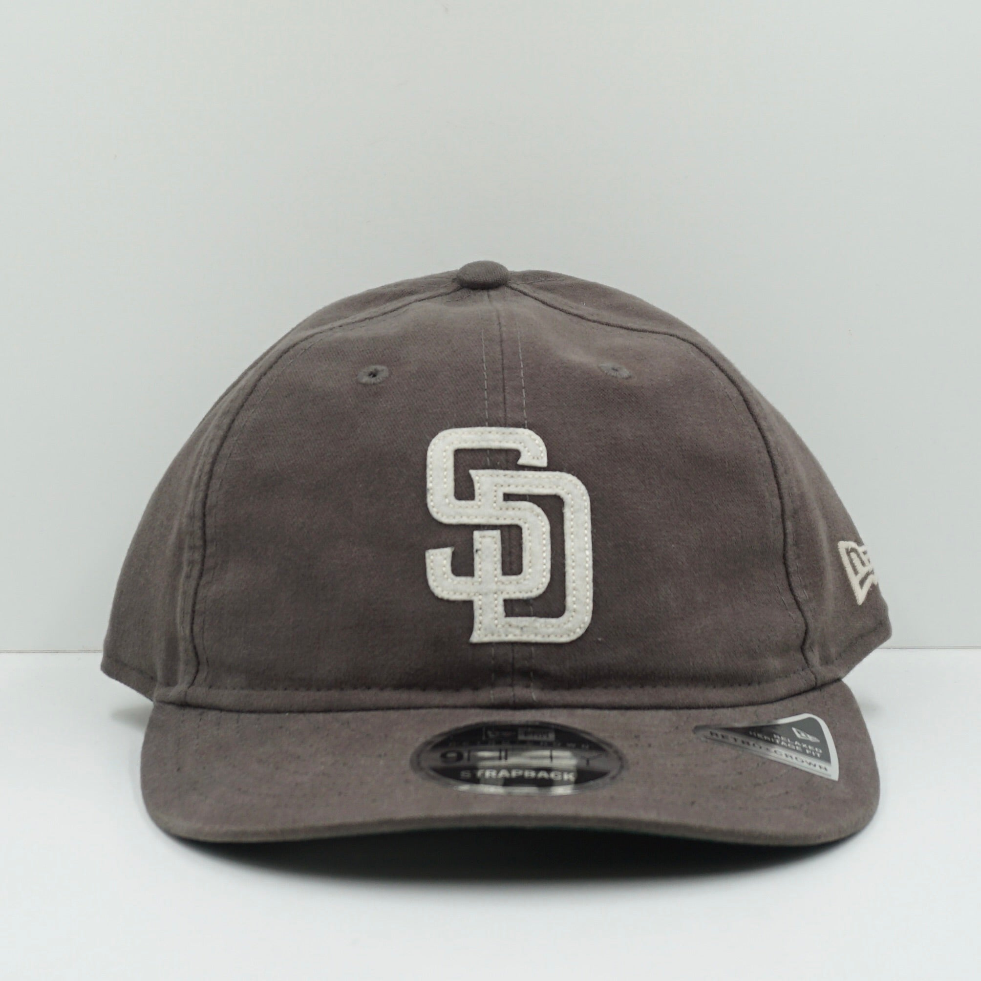 New Era Retro Crown Canvas Felt Logo San Diego Padres Taupe Adjustable Cap