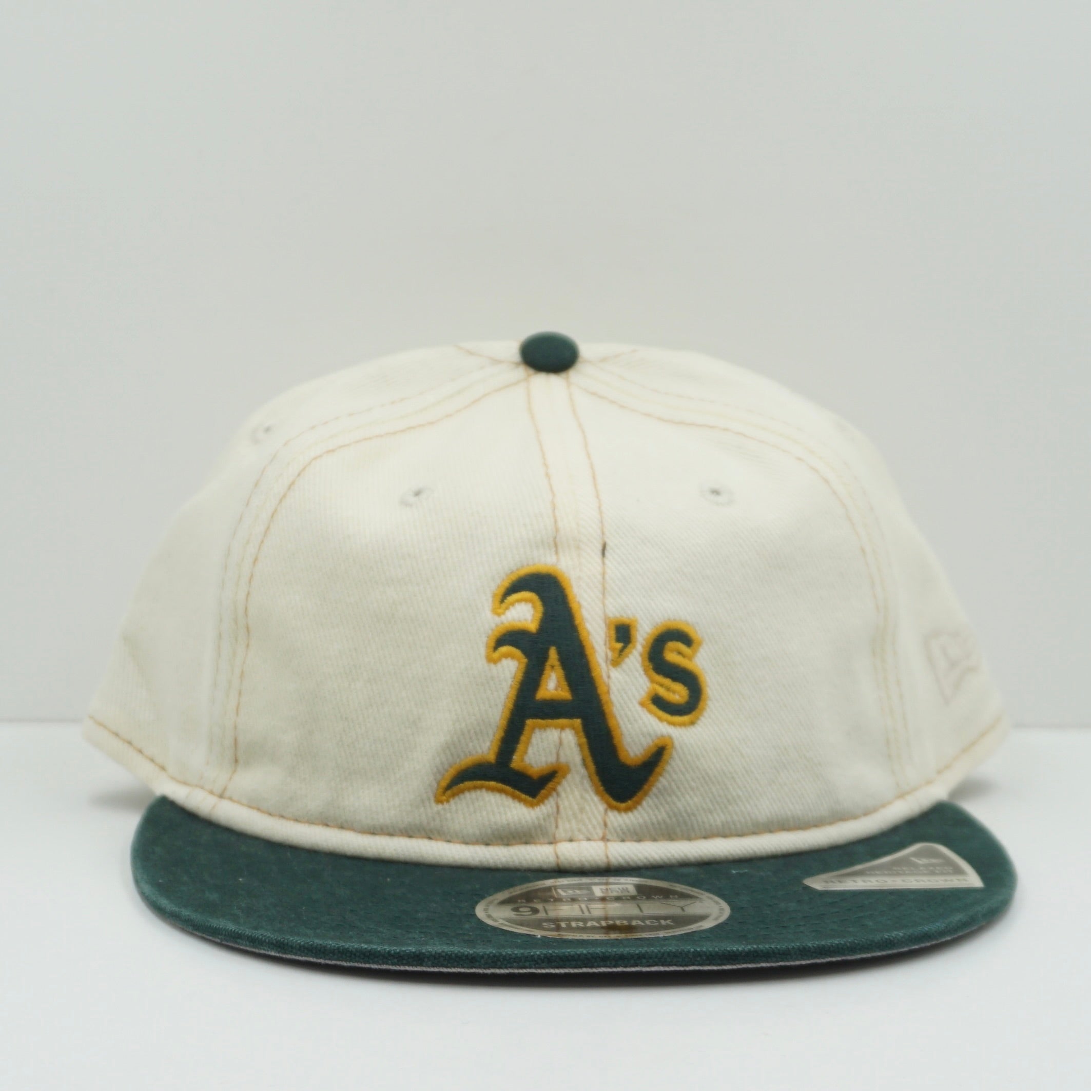 New Era Retro Crown Oakland Athletics Chrome Denim Adjustable Cap