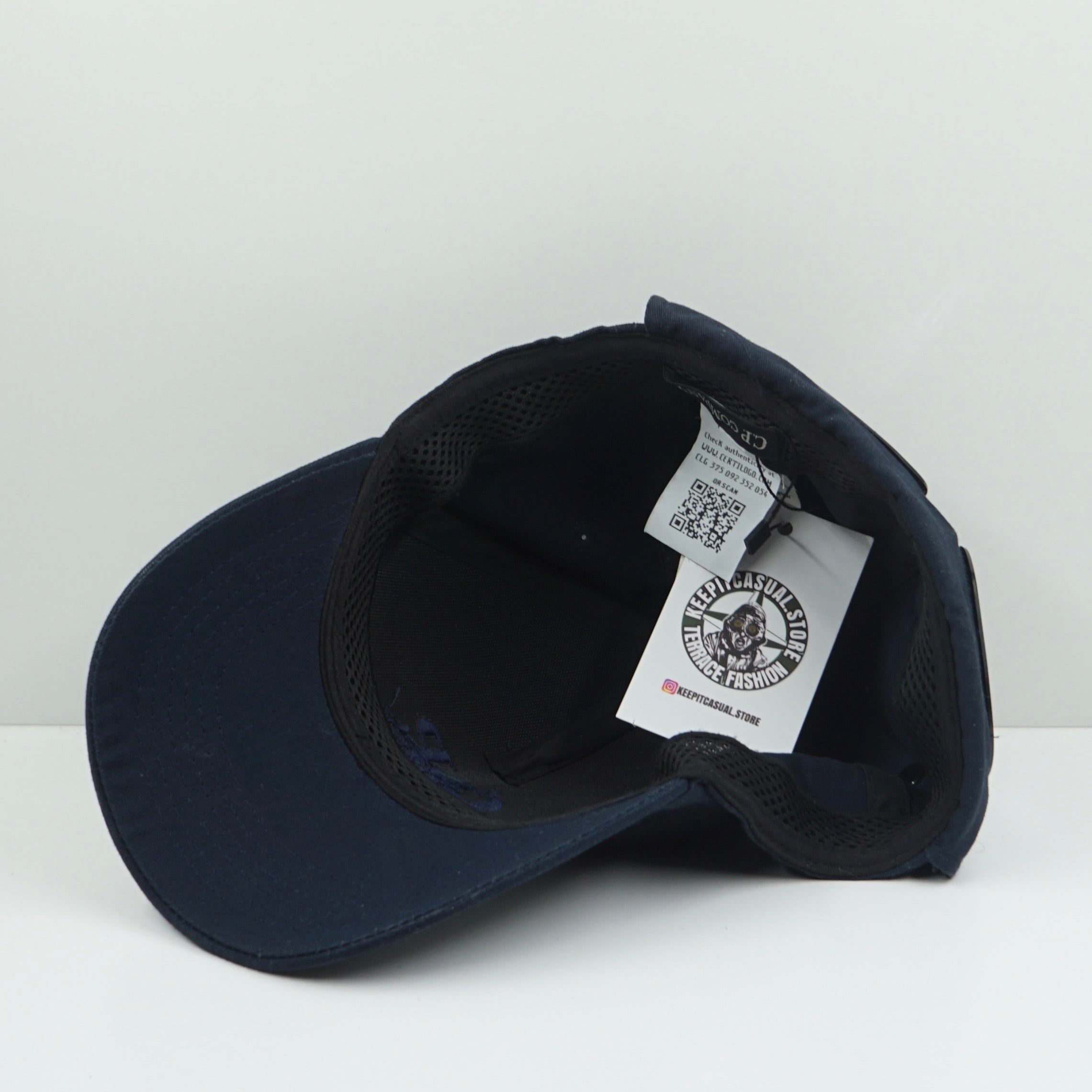 C.P Company SS21 Goggle Navy Fitted Cap