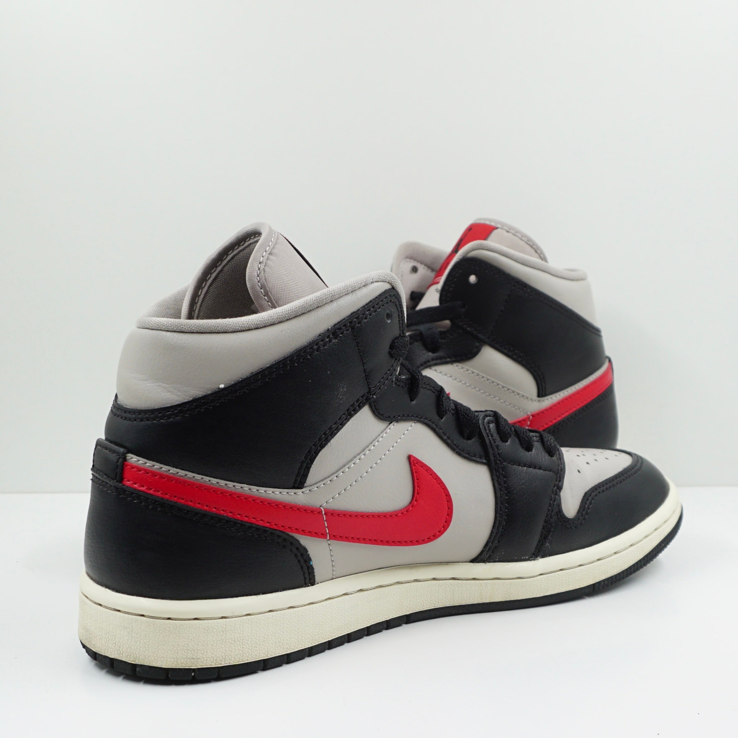 Jordan 1 Mid Black College Grey Gym Red (W)