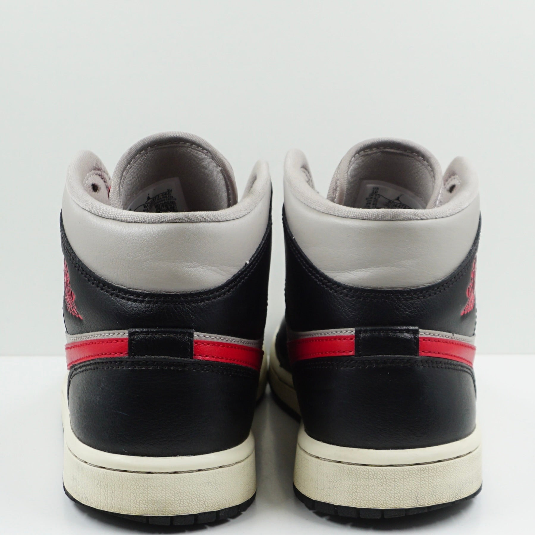 Jordan 1 Mid Black College Grey Gym Red (W)