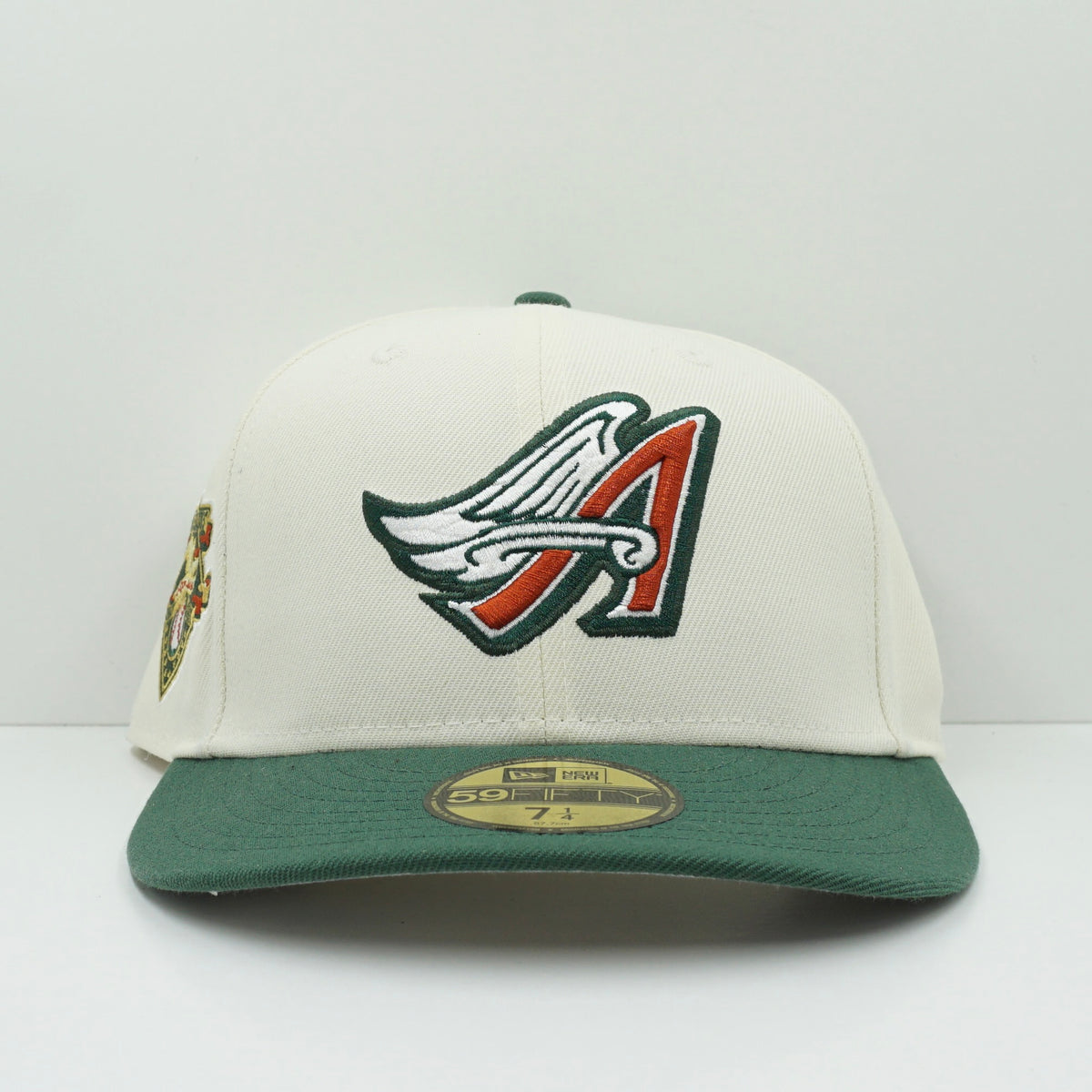 New Los Angeles Angels Cream Green Fitted Cap