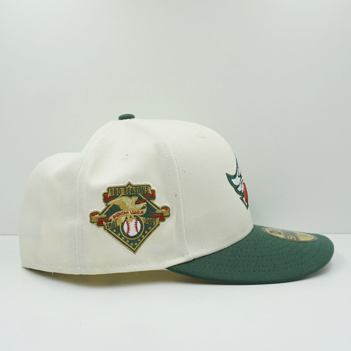 New Los Angeles Angels Cream Green Fitted Cap