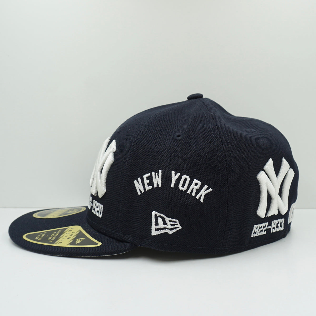 New Era New York Yankees Multi Logo Low Profile Navy Fitted Cap