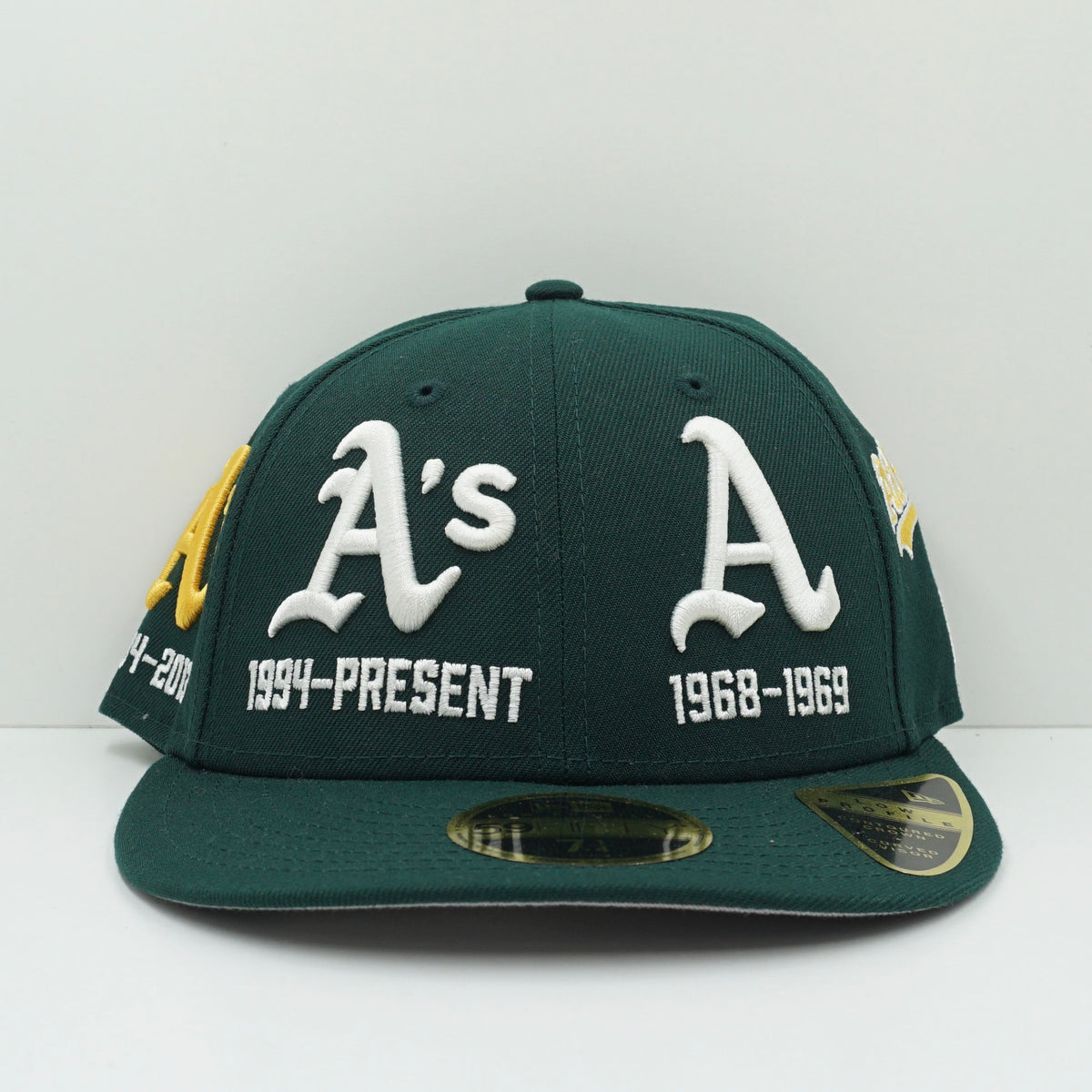 New Era Oakland Athletics Multi Logo Low Profile Green Fitted Cap