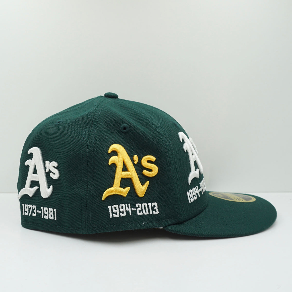 New Era Oakland Athletics Multi Logo Low Profile Green Fitted Cap