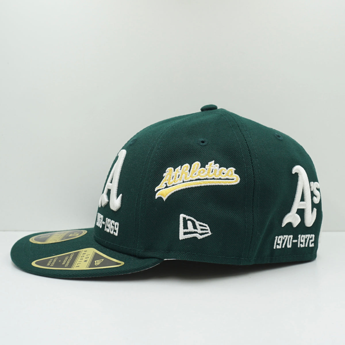 New Era Oakland Athletics Multi Logo Low Profile Green Fitted Cap