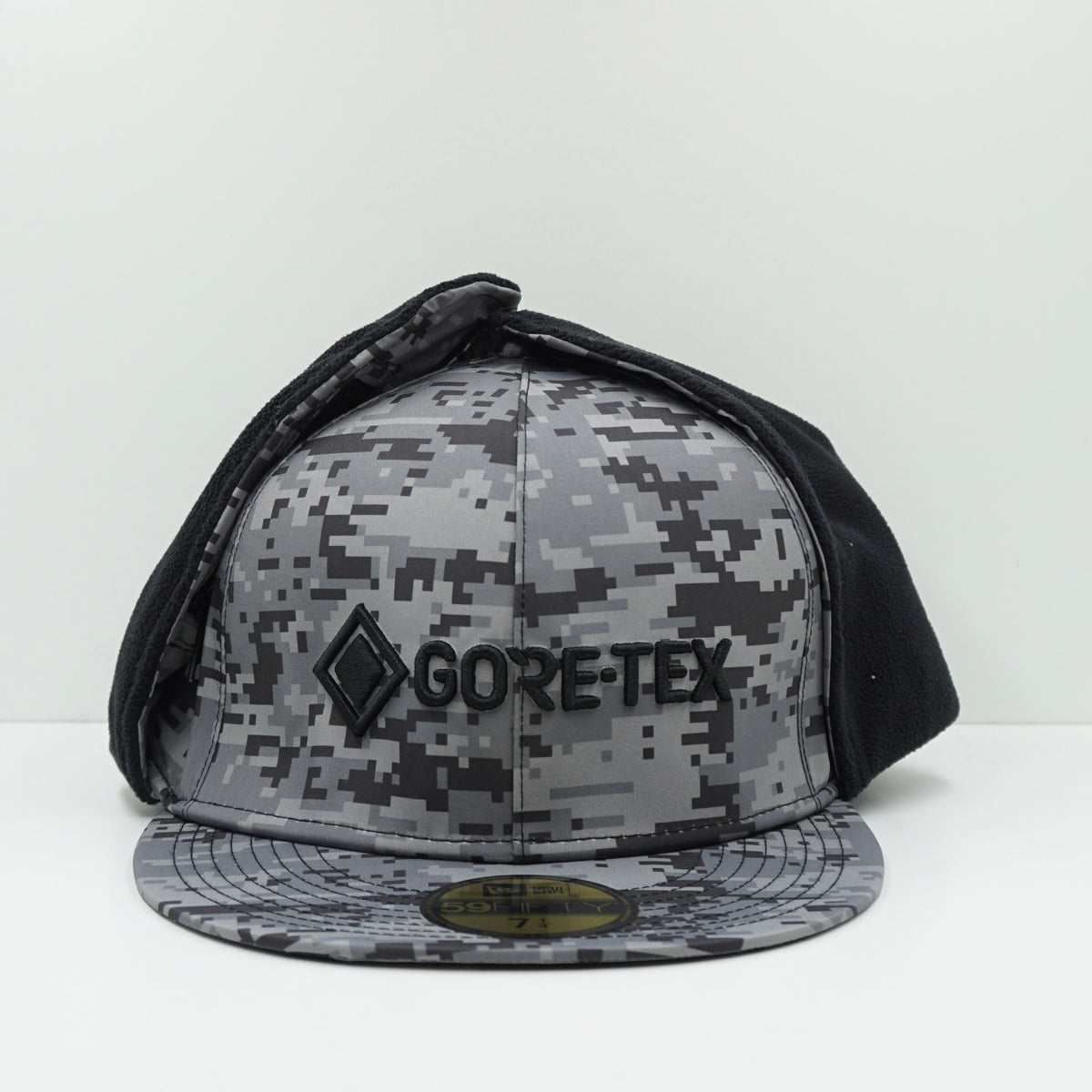 New Era Gore-Tex Grey Camo Dogear Winter Fitted Cap