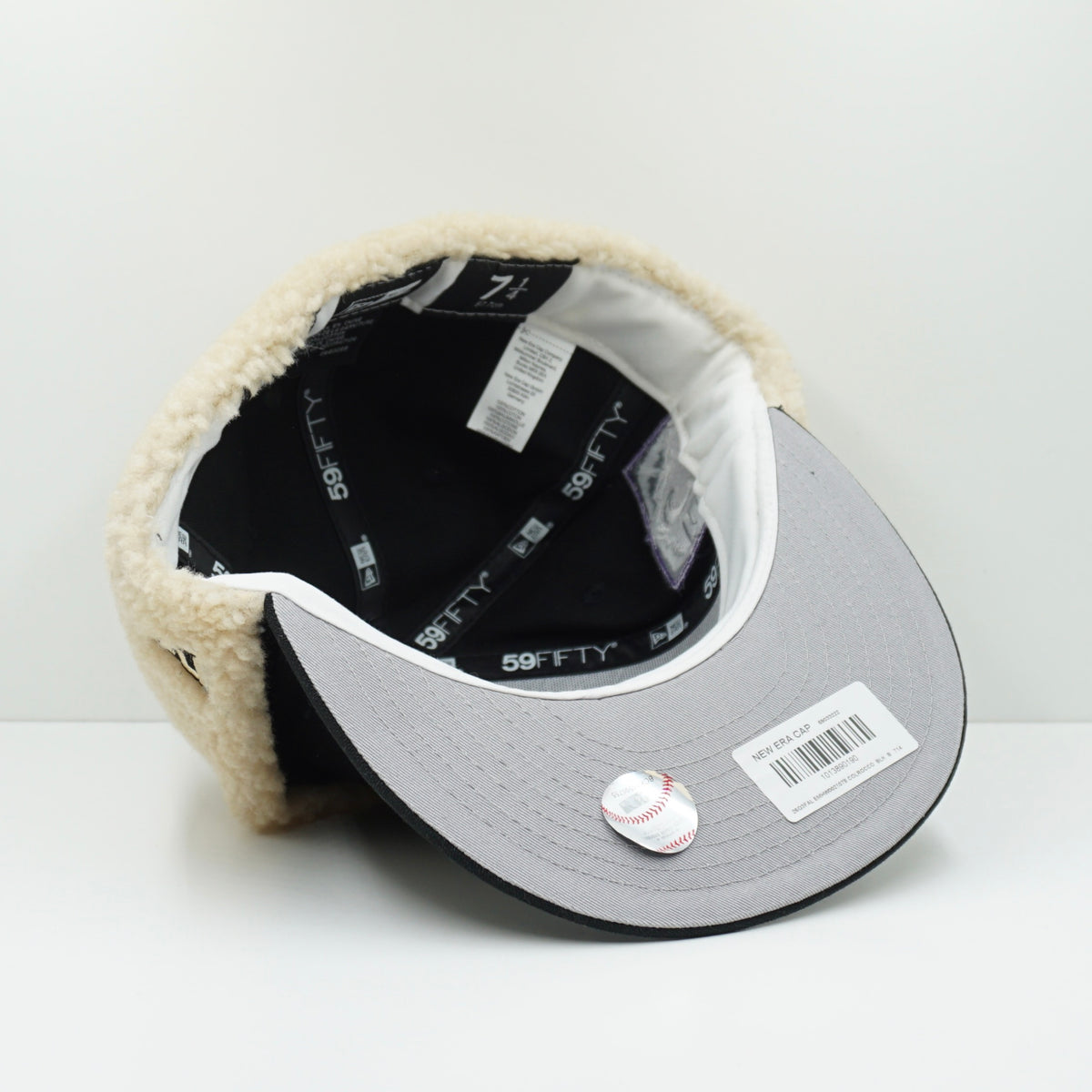 New Era Colorado Rockies Black Purple Dogear Winter Fitted Cap