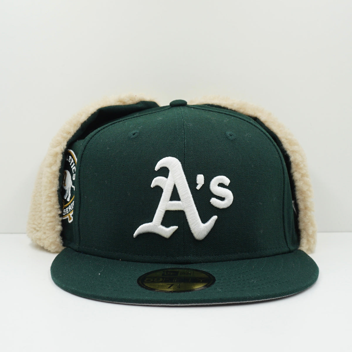 New Era Oakland A's Green Dogear Winter Fitted Cap
