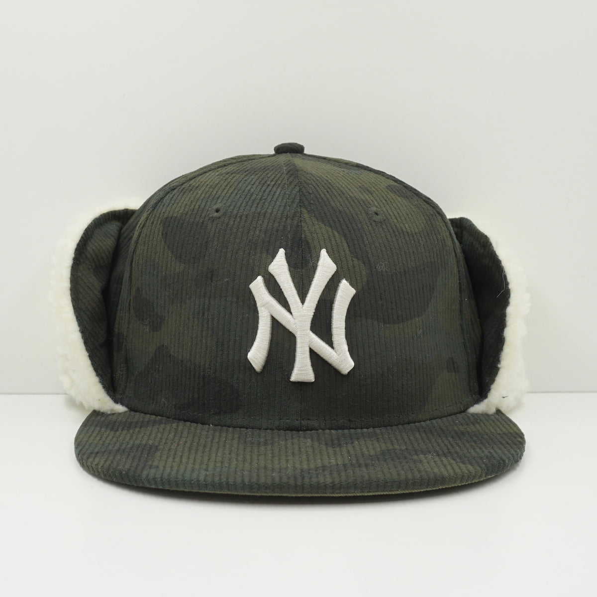 New Era New York Yankees Green Camo Corduroy Winter Fitted Cap