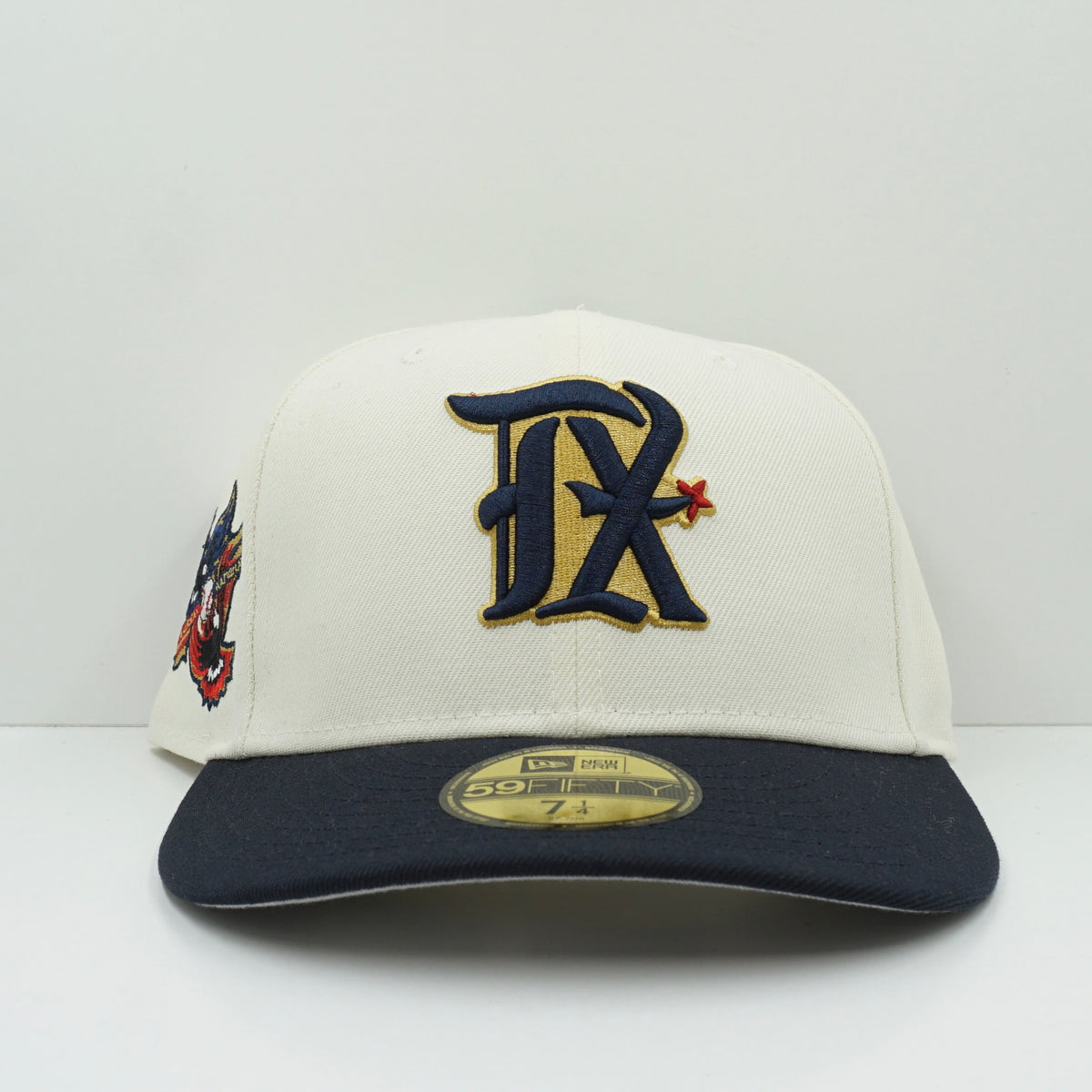 New Era Texas Rangers Cream Navy Gold Fitted Cap