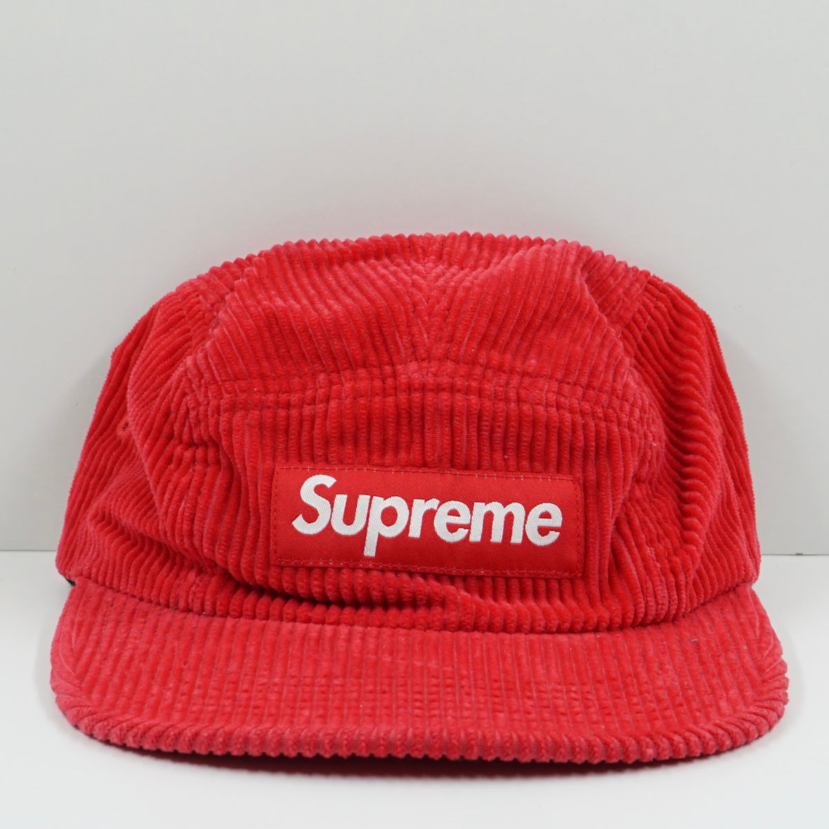 Supreme FW17 Waffle Courduroy Camp Red Adjustable Cap