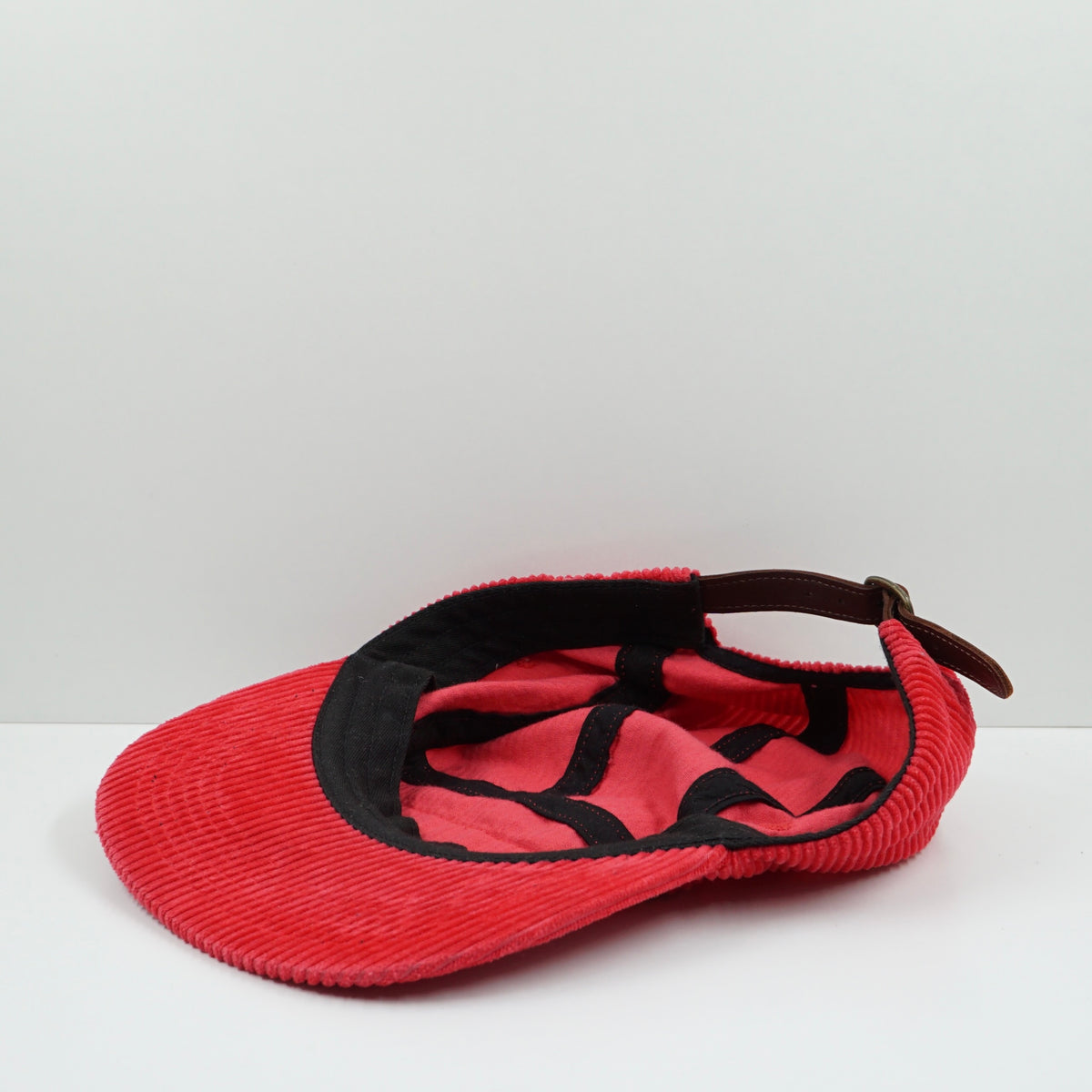 Supreme FW17 Waffle Courduroy Camp Red Adjustable Cap
